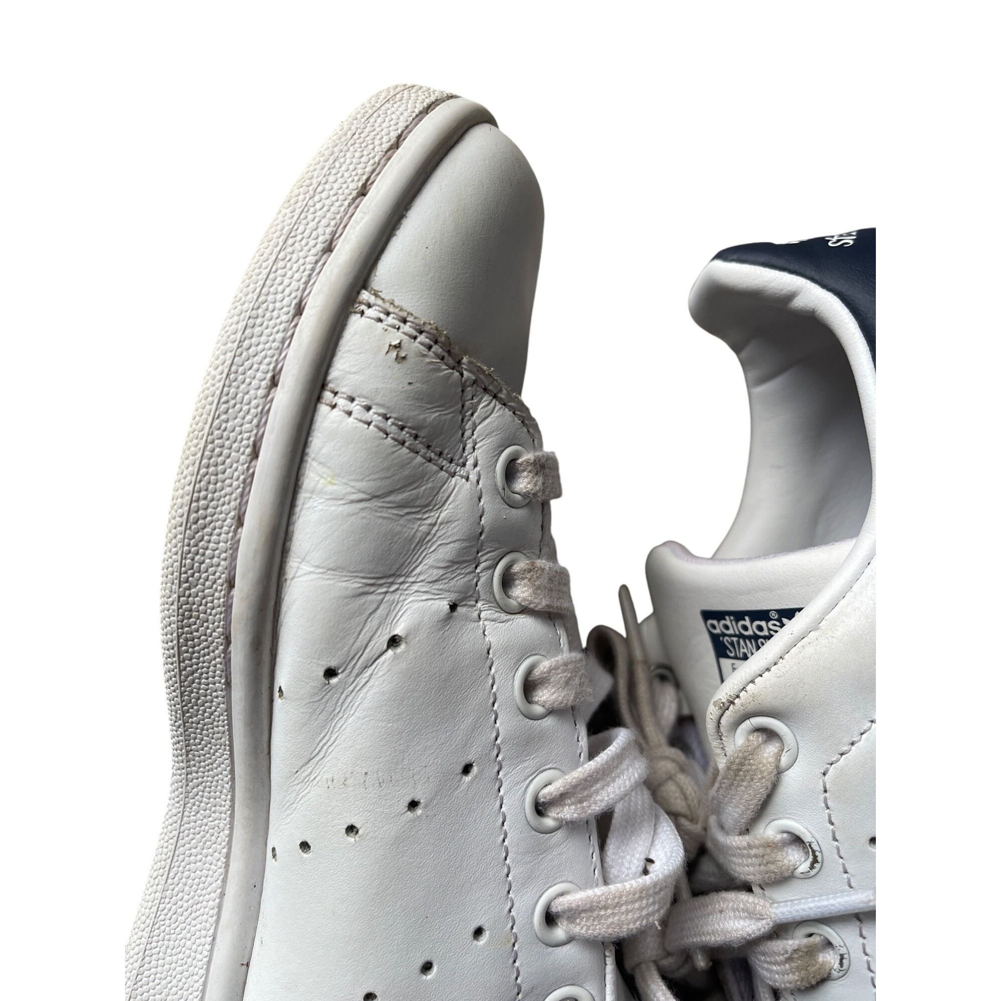 Adidas Adidas Stan Smith Originals White Dark Blue Sneakers Mens 4 Size US 5.5 / IT 35.5 - 5 Thumbnail
