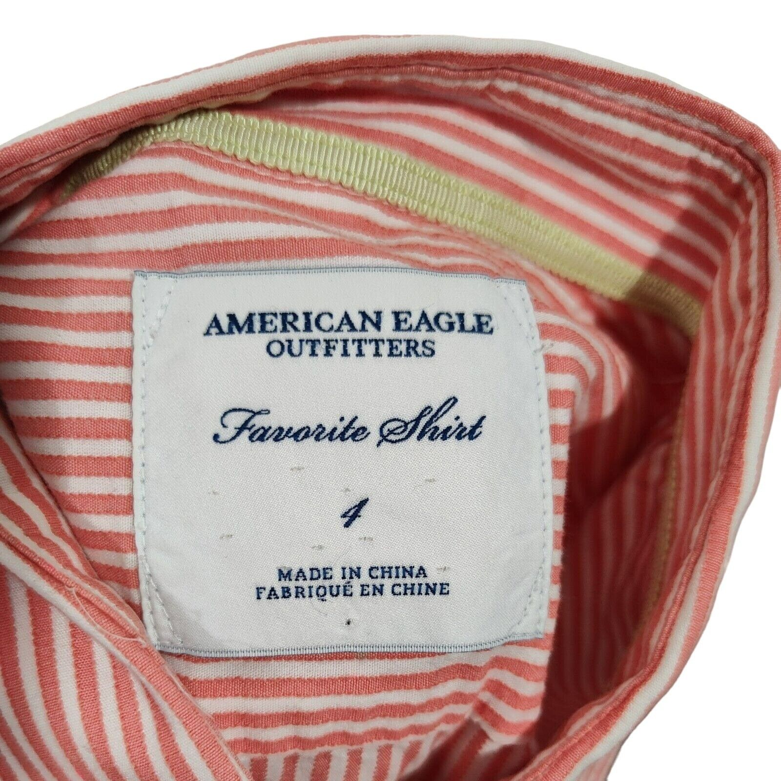 American Eagle Outfitters American Eagle Favorite Shirt Button Up Fitted Shirt Size 4 Size S / US 4 / IT 40 - 6 Thumbnail