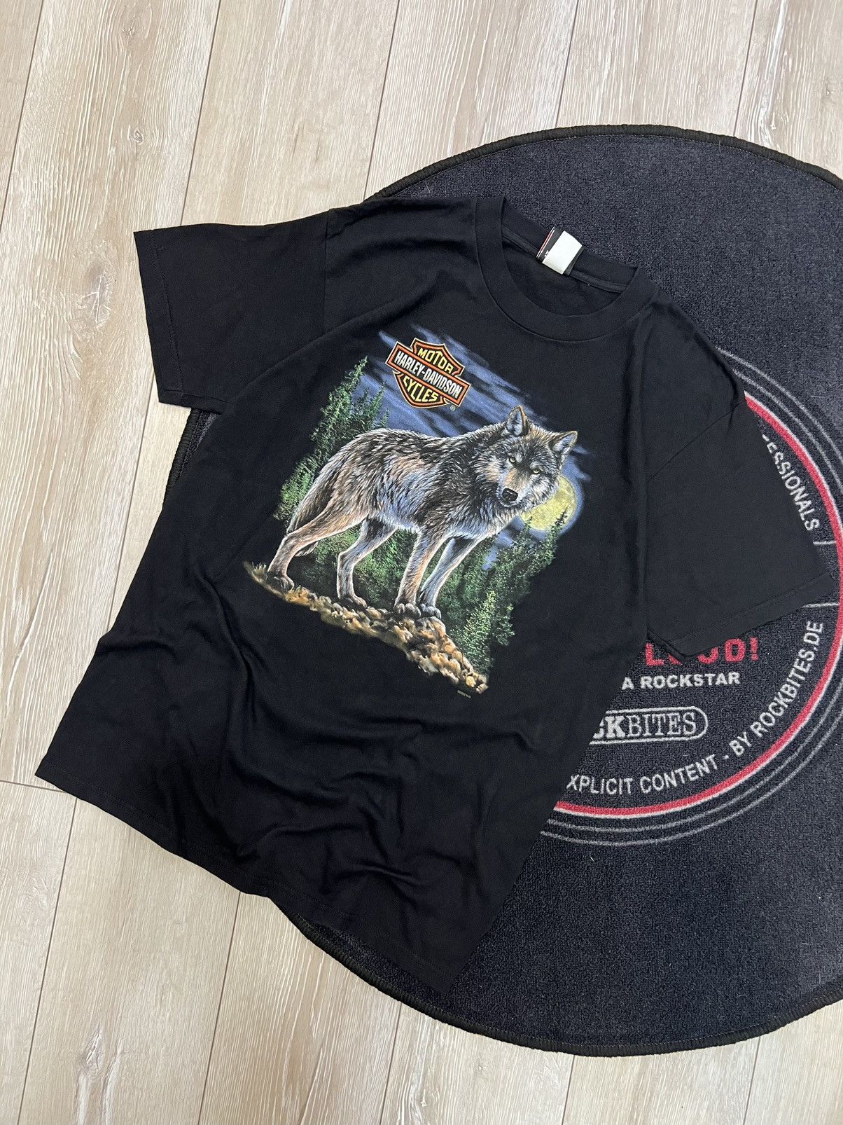 Harley Davidson × Vintage Vintage 00s Wolf Eagle T-shirt Size L Size US L / EU 52-54 / 3 - 1 Thumbnail