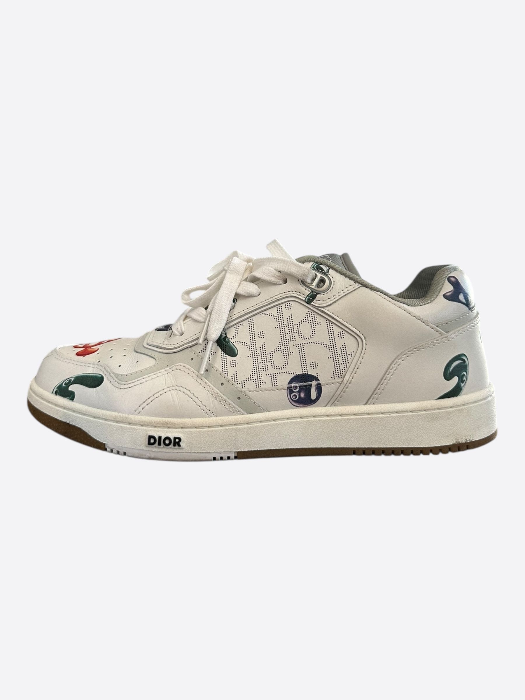 Dior Kenny Scharf White & Multicolor Oblique Faces B27 Sneakers Size US 10 / EU 43 - 3 Thumbnail