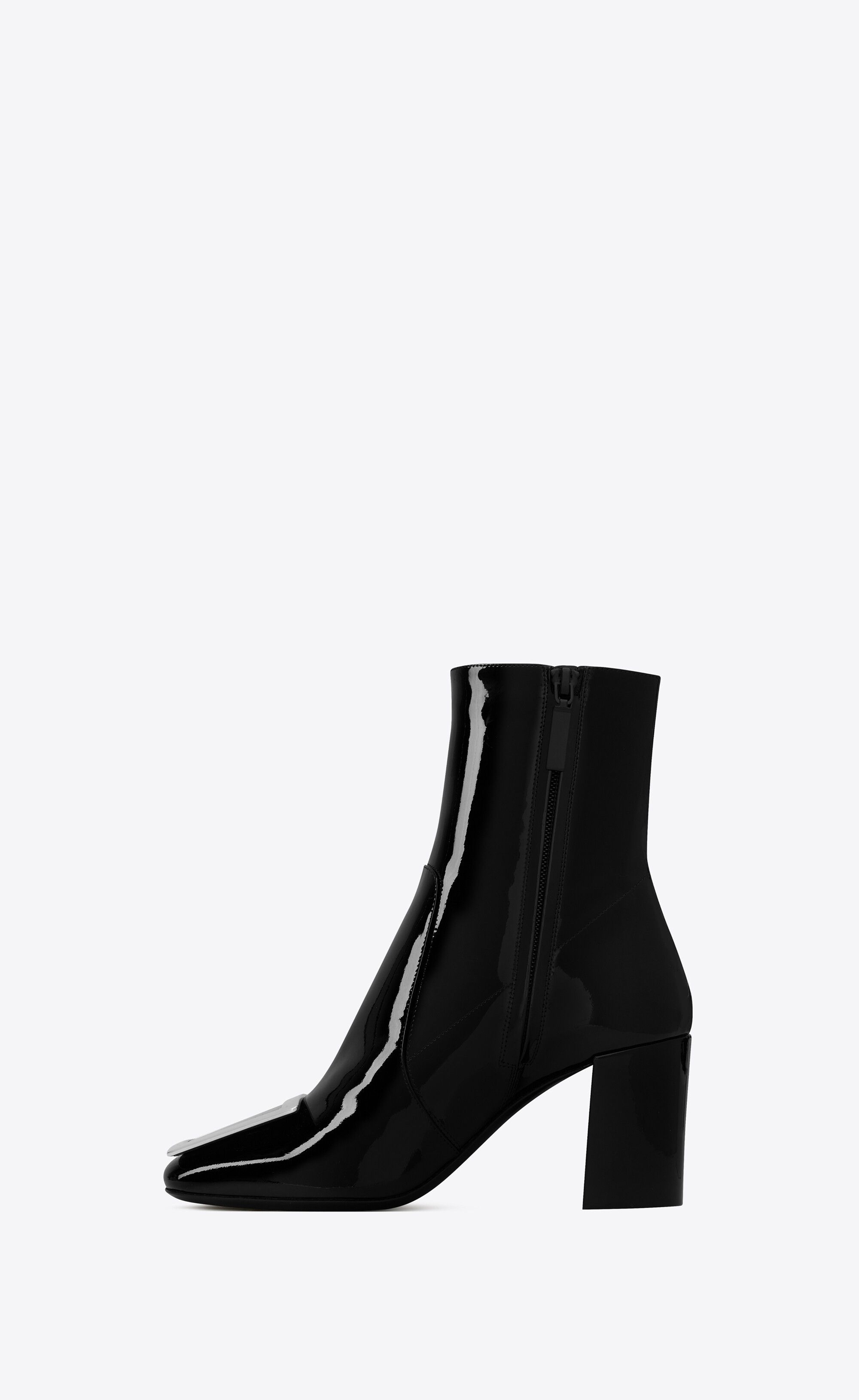 Saint Laurent Paris o1s1wg110225 698583 Maxine Booties in Patent Leather Black Size US 10 / IT 40 - 3 Thumbnail