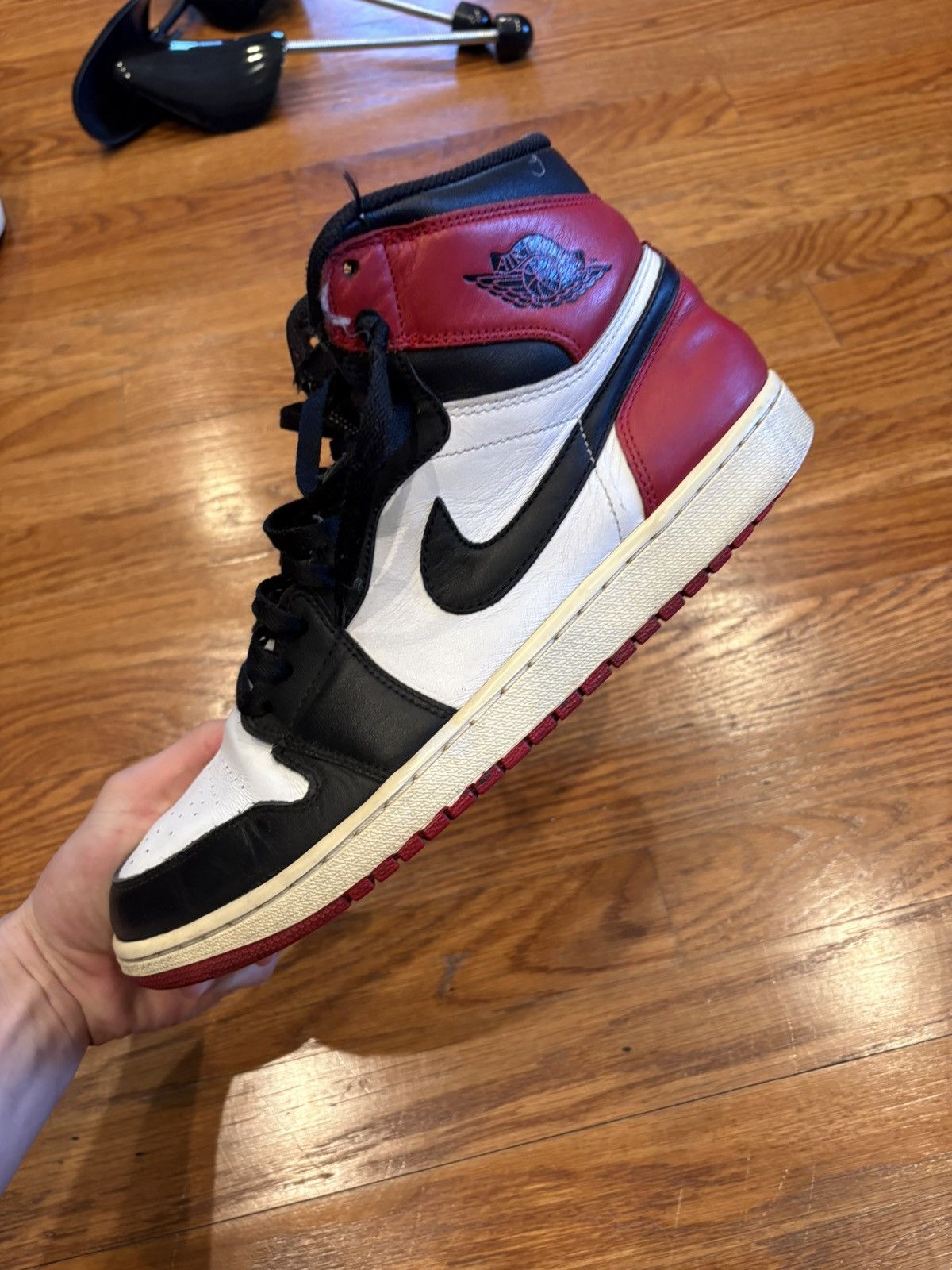 Nike 2013 Jordan 1 Black Toe Size US 12 / EU 45 - 4 Thumbnail