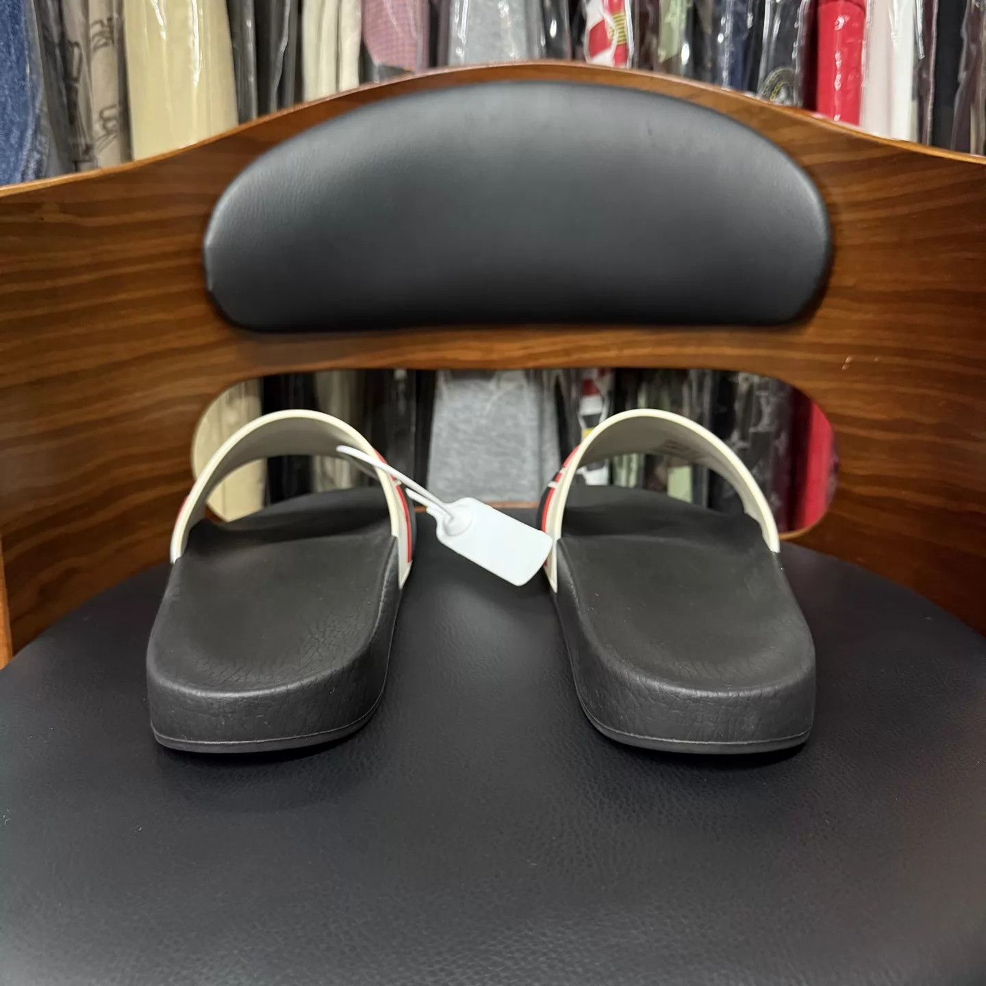Gucci Gucci Black Red GG Slippers EU39 Like New Worn Once Size US 6 / EU 39 - 3 Thumbnail