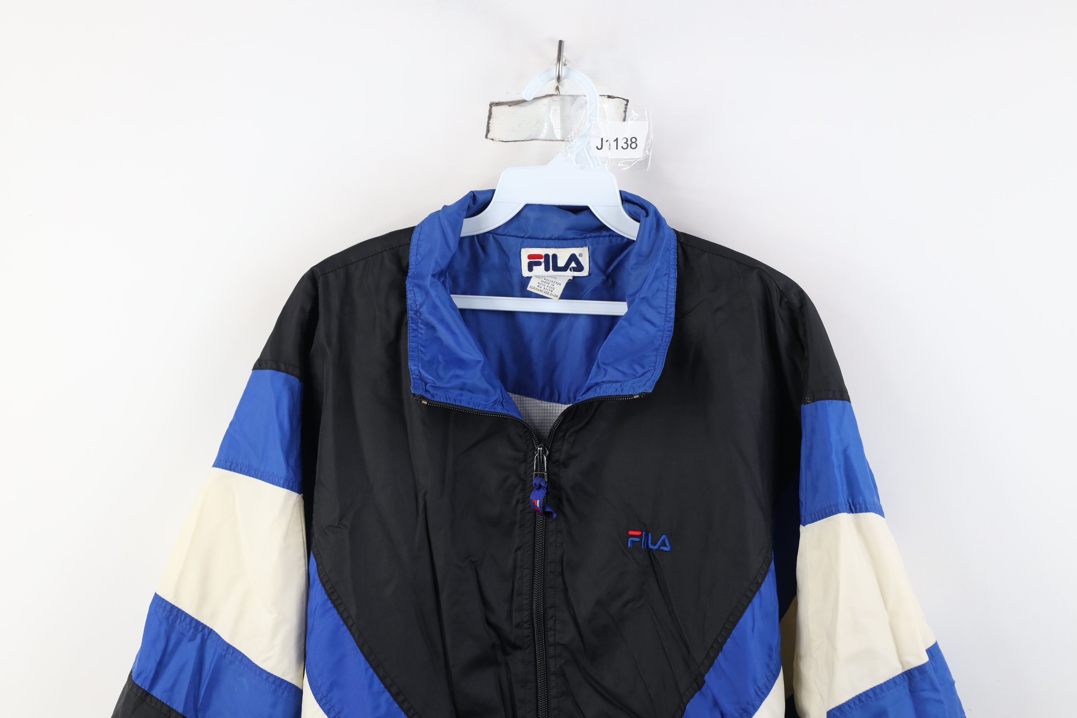 Fila Vintage 90s Fila Block Lined Bjorn Borg Windbreaker Jacket Size US XL / EU 56 / 4 - 2 Thumbnail