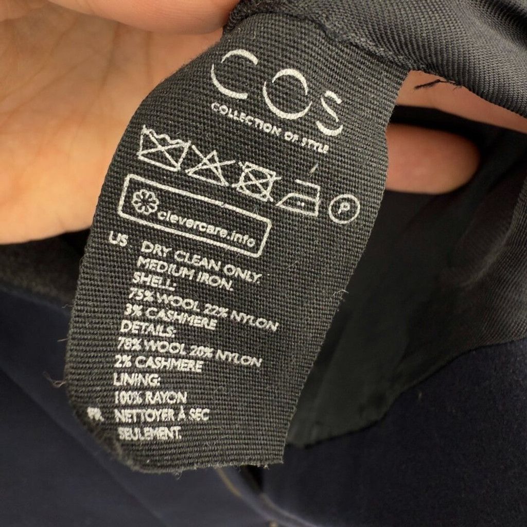 Cos COS Wool Navy Blue Contemporary Fall Hooded Jacket sz 36 R Size US L / EU 52-54 / 3 - 8 Thumbnail