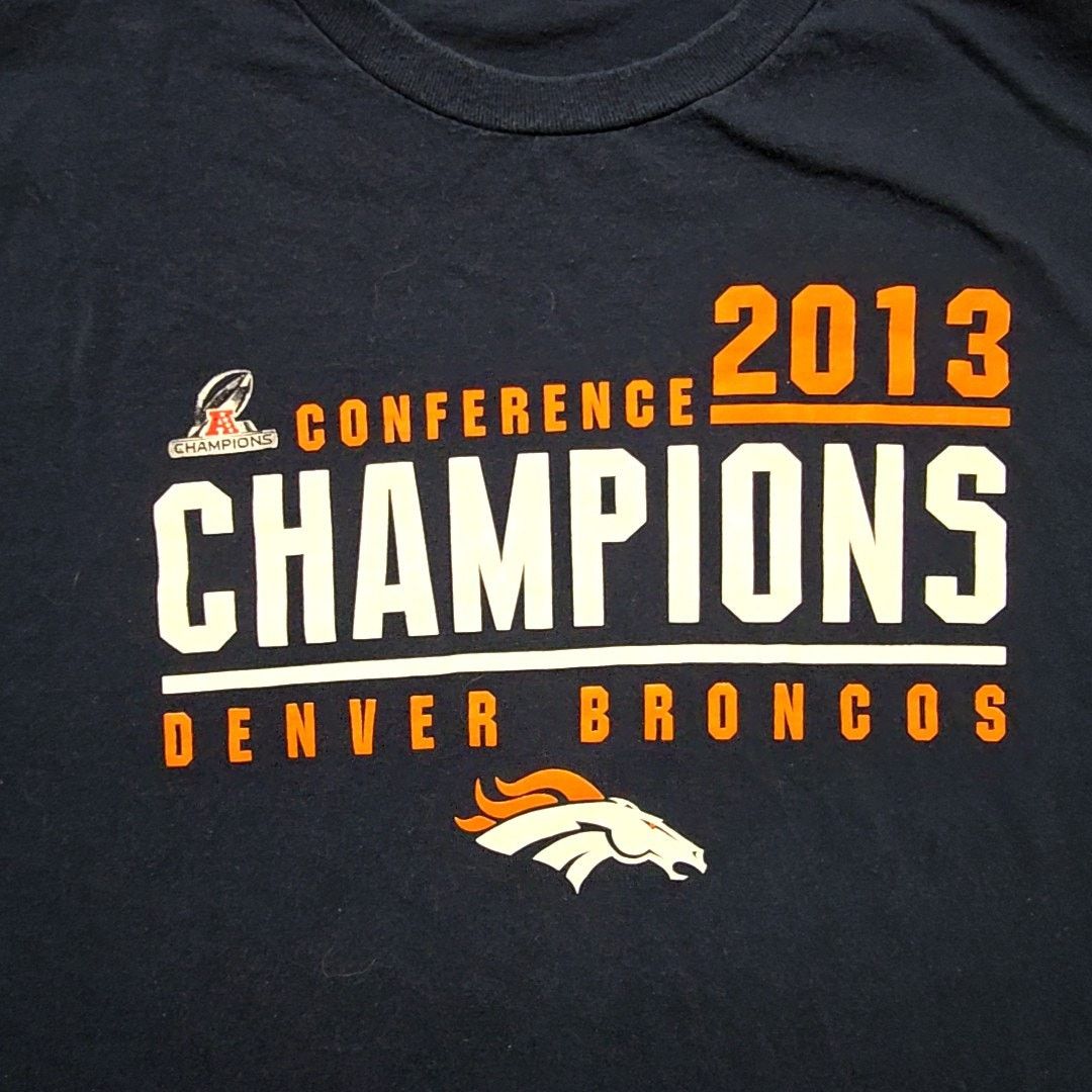 Alstyle Denver Broncos Conference Champions Shirt 2XL Tee 2013 Size US XXL / EU 58 / 5 - 2 Thumbnail