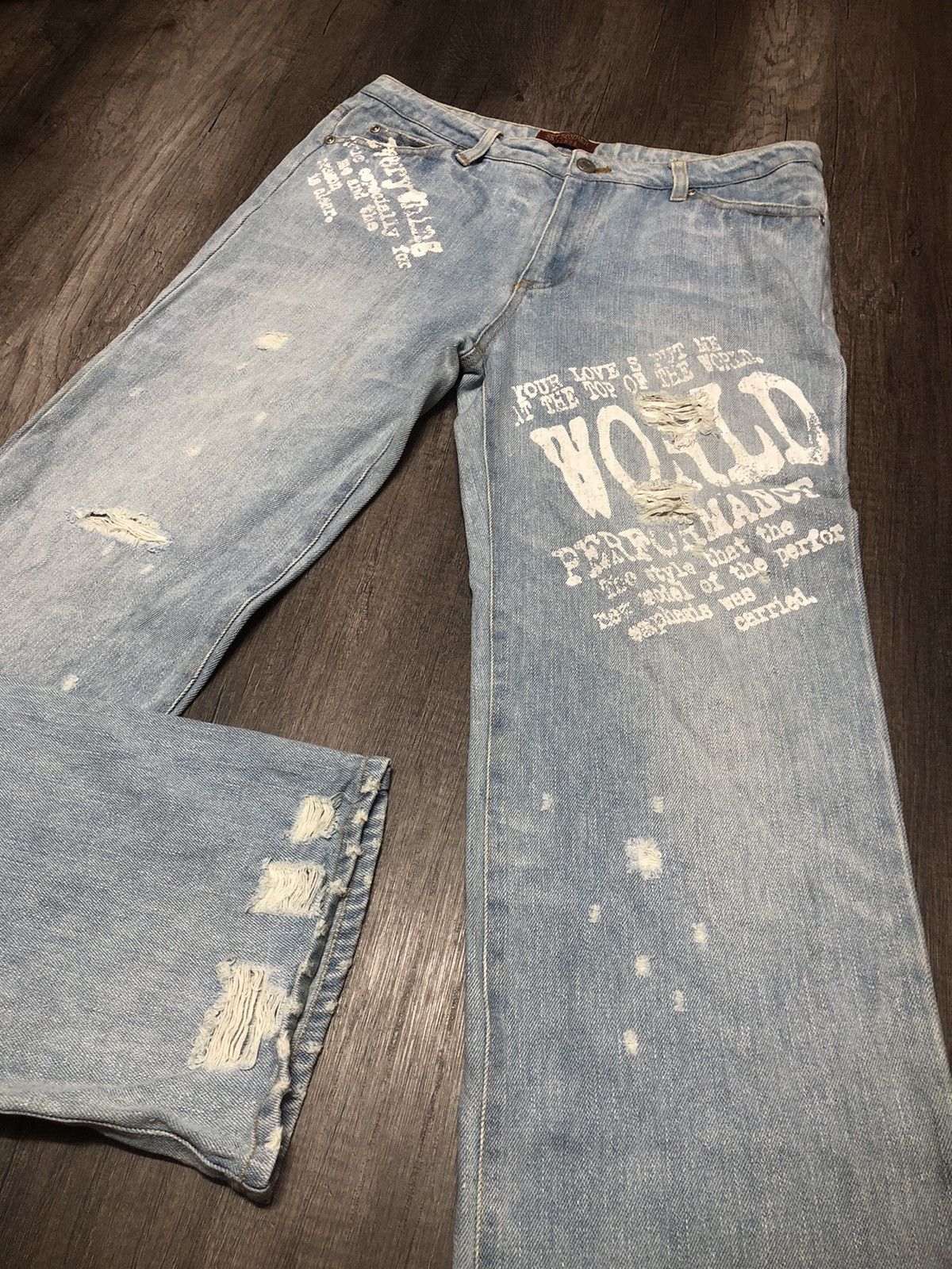 Japan Blue × Japanese Brand SKY BOMBER 391B08 Distressed Jeans Size US 32 / EU 48 - 1 Thumbnail