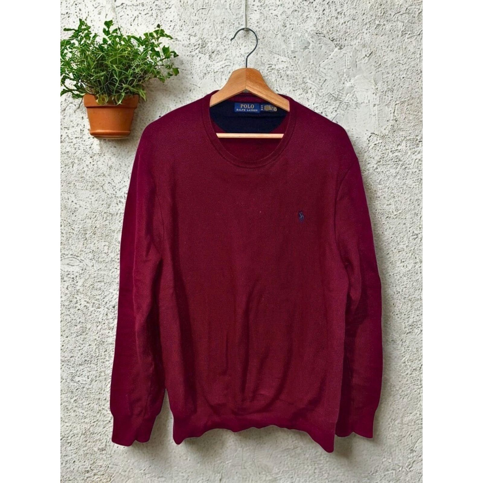 Polo Ralph Lauren Polo Ralph Lauren Sweater 2XL Red Wine Pima Cotton Knit Size US XXL / EU 58 / 5 - 2 Thumbnail