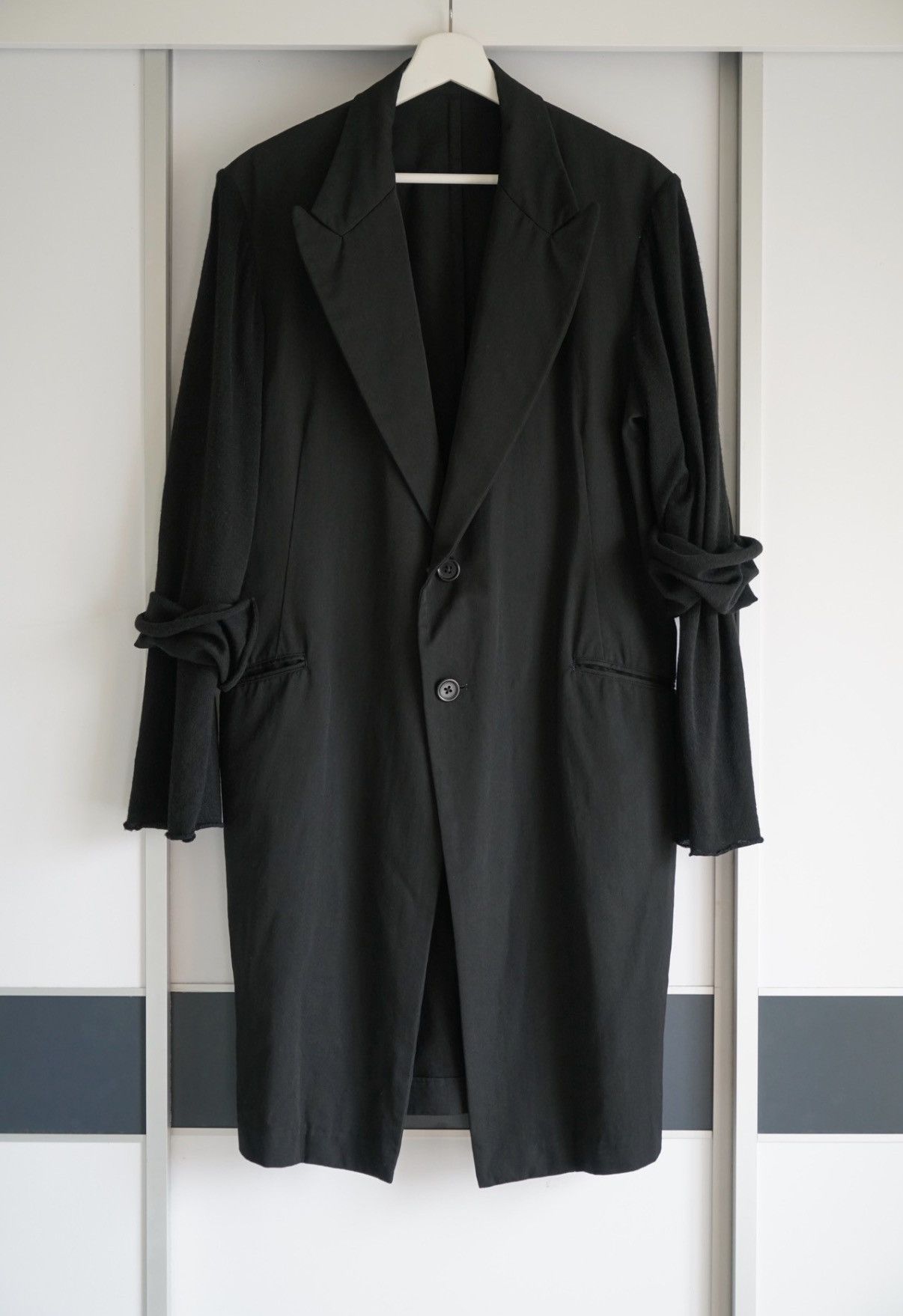Yohji Yamamoto Yohji Yamamoto 02ss Actress Double Sleeve Wool Coat K4 Size US M / EU 48-50 / 2 - 1 Thumbnail