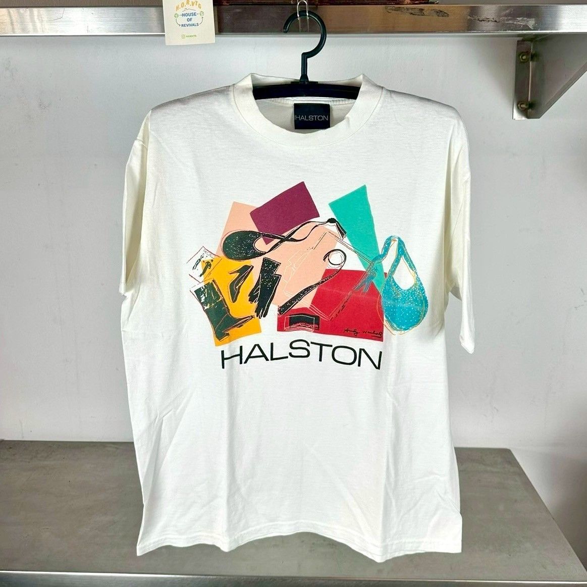 Vintage Vintage 80s Halston Andy Warhol Artwork L T-shirt Size US L / EU 52-54 / 3 - 1 Thumbnail