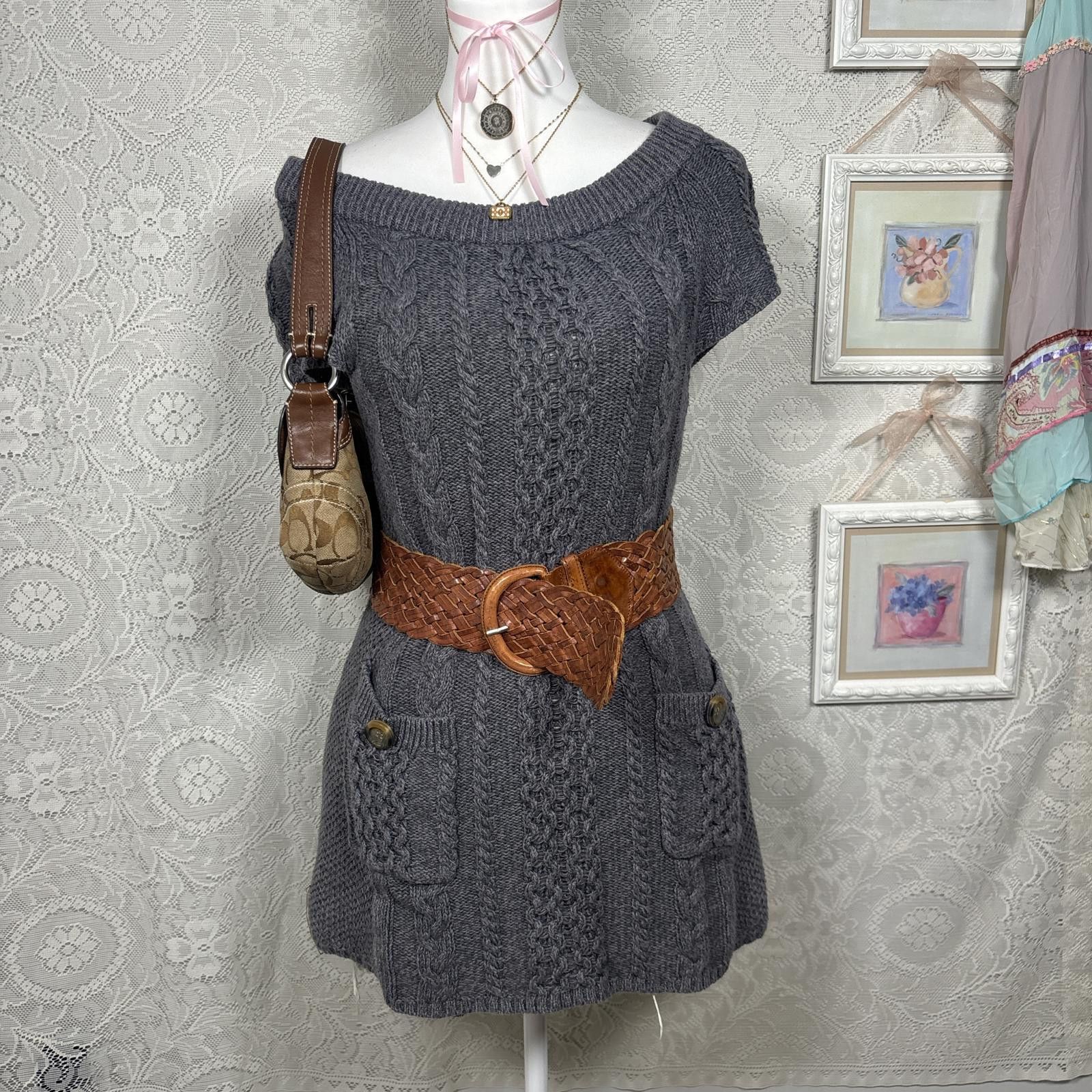 Cartoon Network vintage grey knit sweater dress Size S / US 4 / IT 40 - 1 Thumbnail