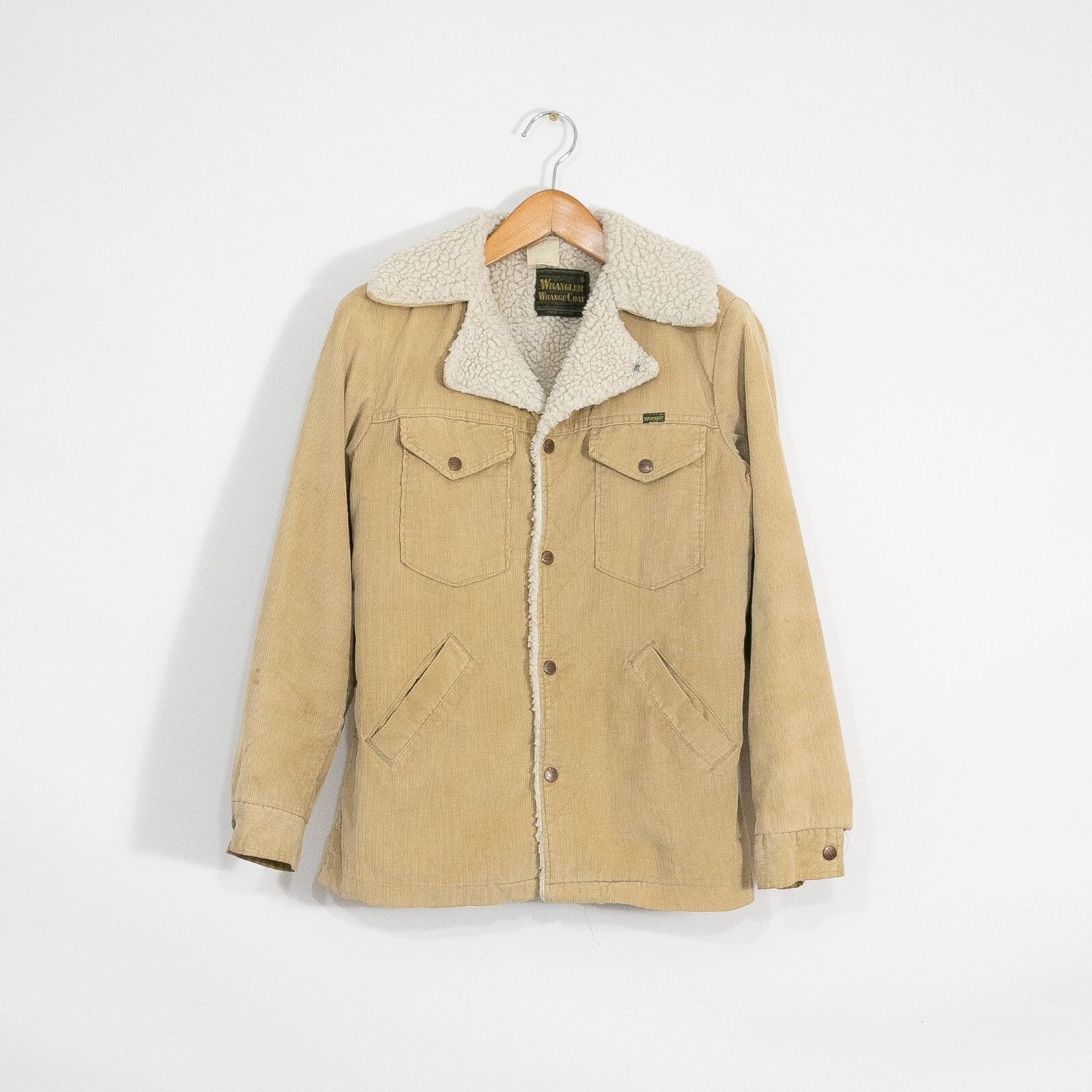 Vintage × Wrangler Vintage 70s Wrangler Corduroy Western Coat Mens Small Sherpa Size US S / EU 44-46 / 1 - 1 Thumbnail