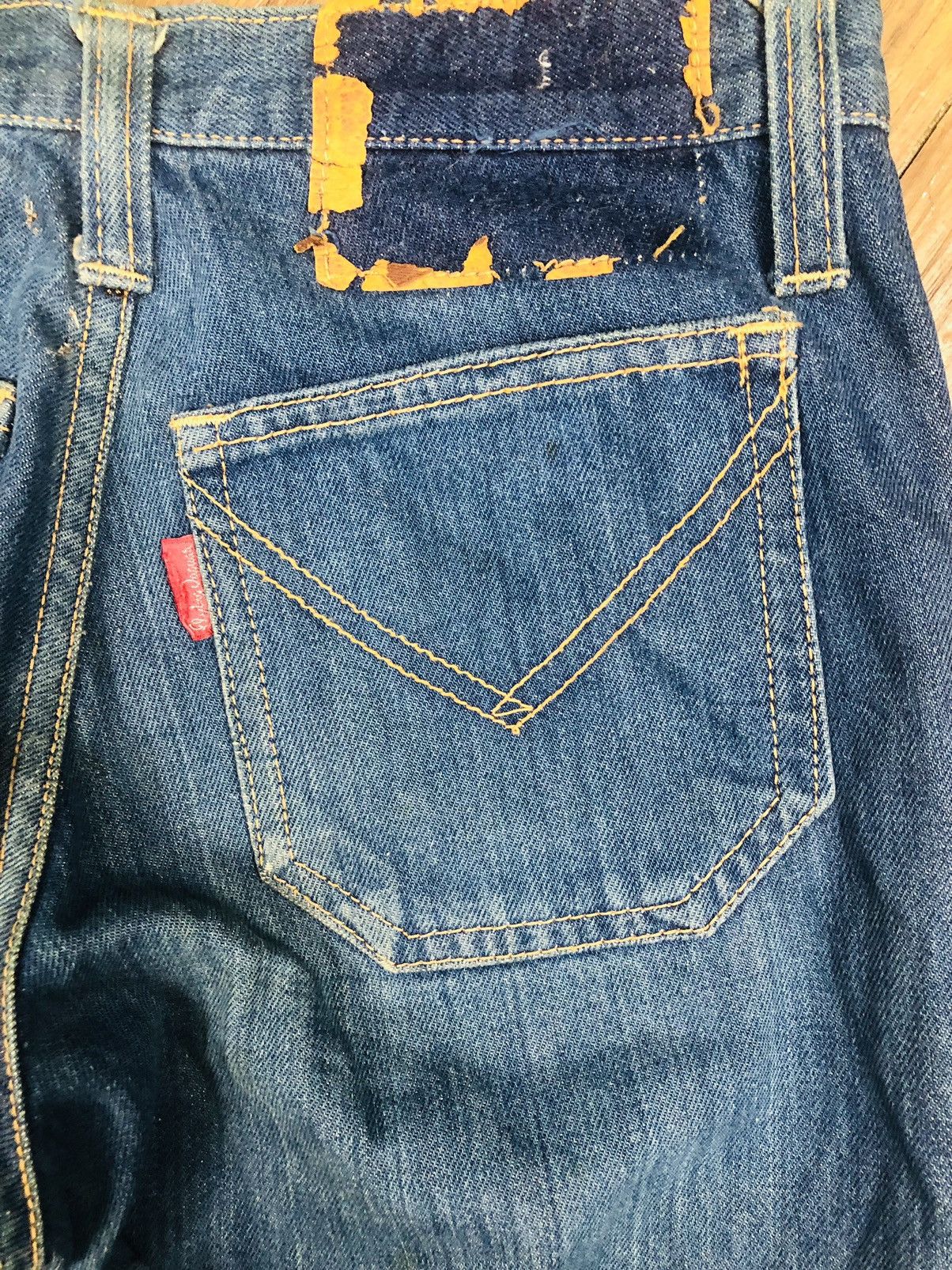 Beauty Beast Rare Vintage Heddon 70s Bell Bottom Flare Jeans (40) Size 32" / US 10 / IT 46 - 14 Thumbnail