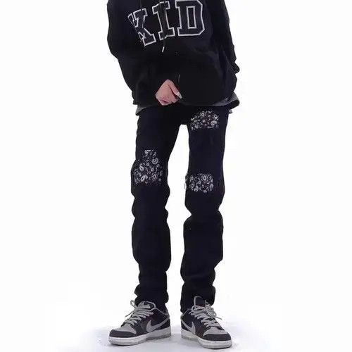 Japanese Brand × Jean Mens Skinny Jeans Street, Black Hole Slim Fit Size US 32 / EU 48 - 2 Thumbnail