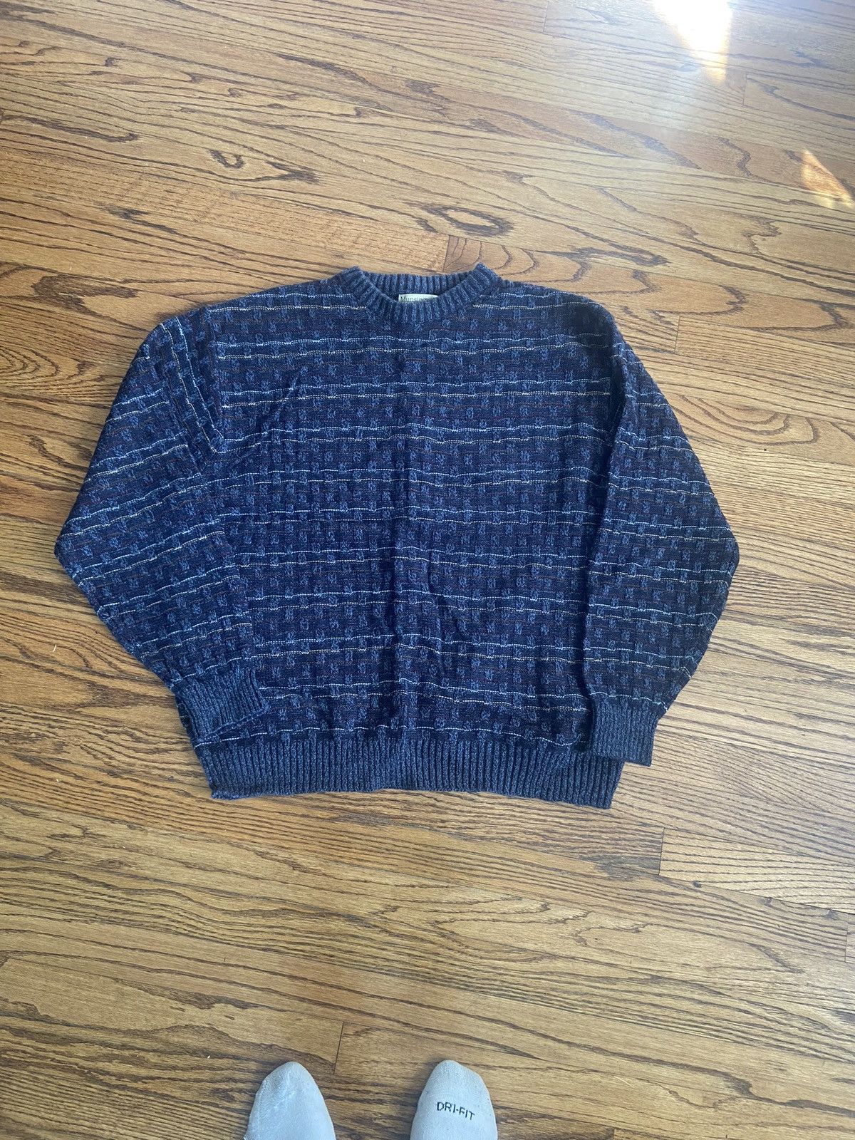 Vintage Vintage knit striped sweater Size US XL / EU 56 / 4 - 1 Thumbnail