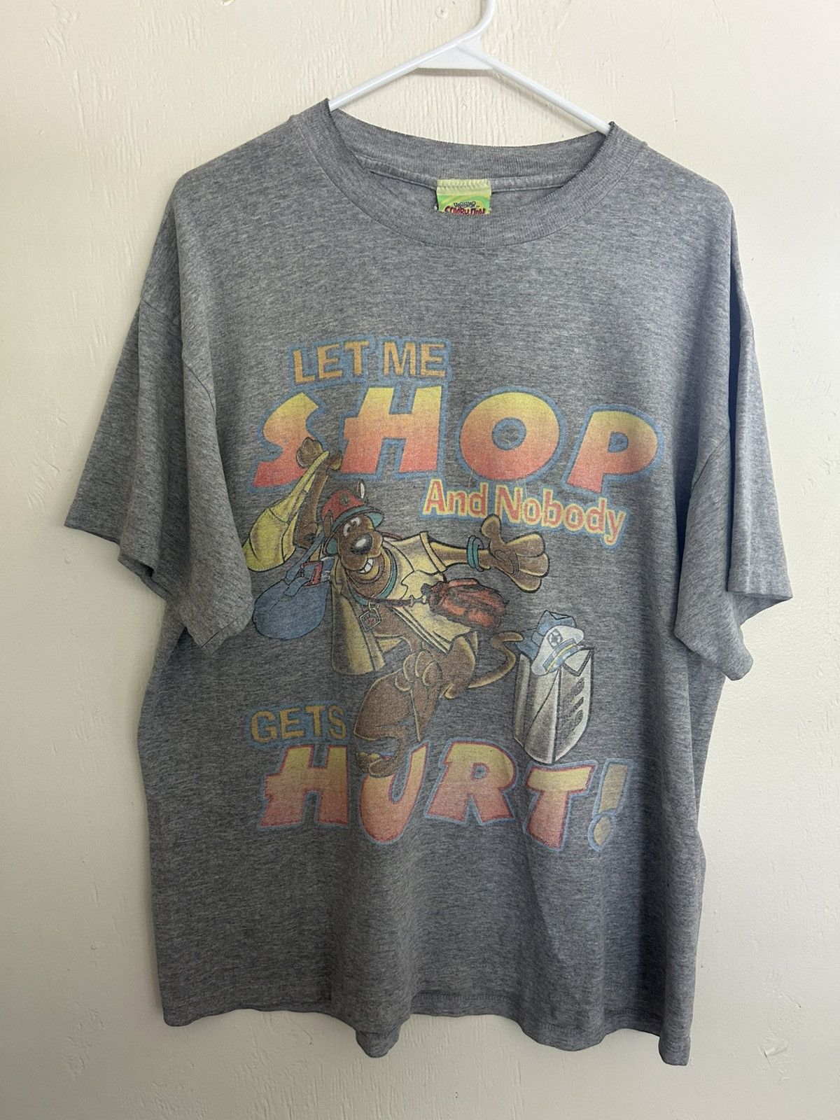 Vintage 2000 Scooby Doo ‘Let Me Shop & Nobody Gets Hurt’ Graphic Tee Size US L / EU 52-54 / 3 - 1 Thumbnail