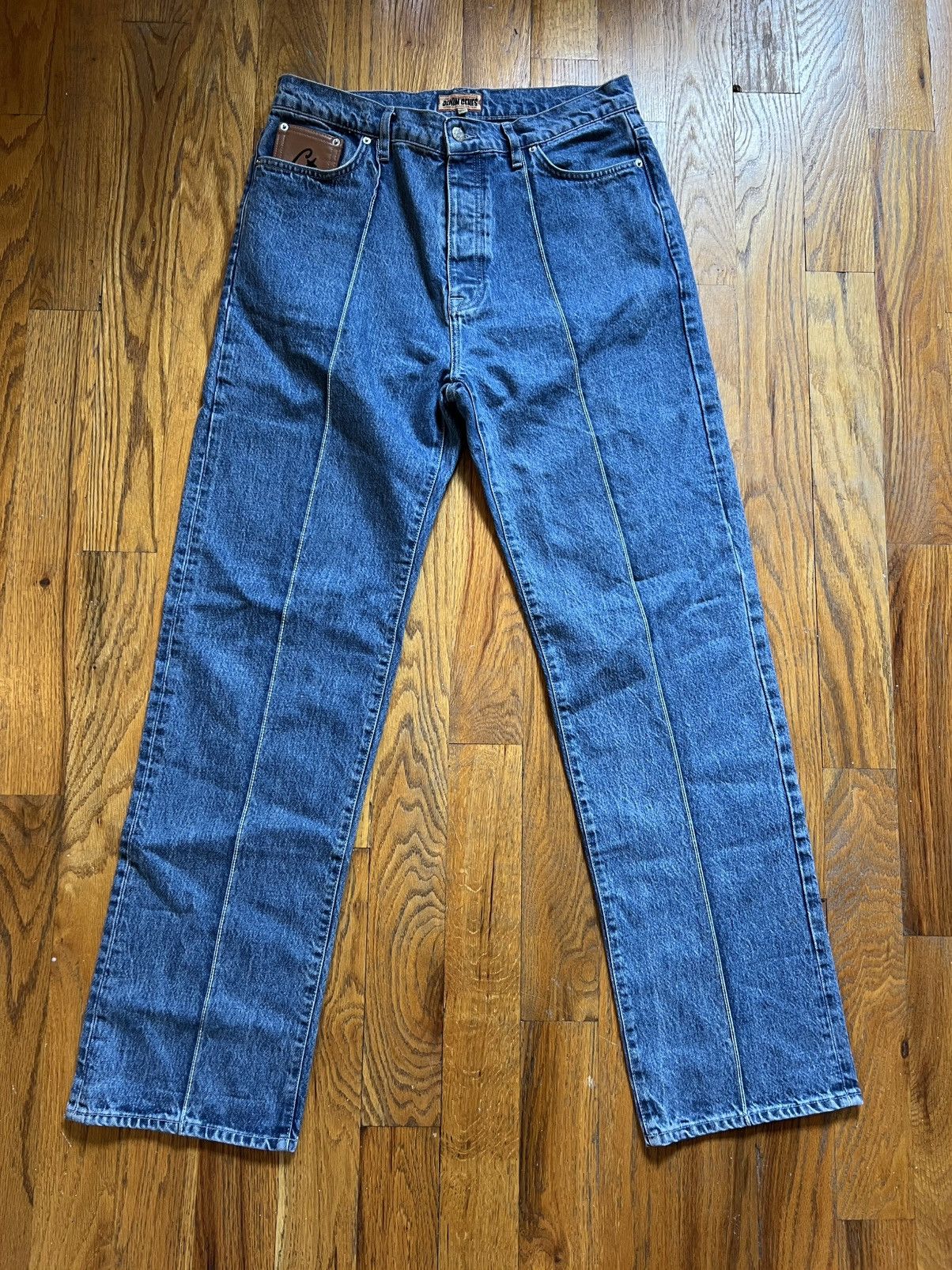 Corteiz denim デニム Corteiz Embossed C-Star Denim Work Pant Blue Men's - FW24 - GB