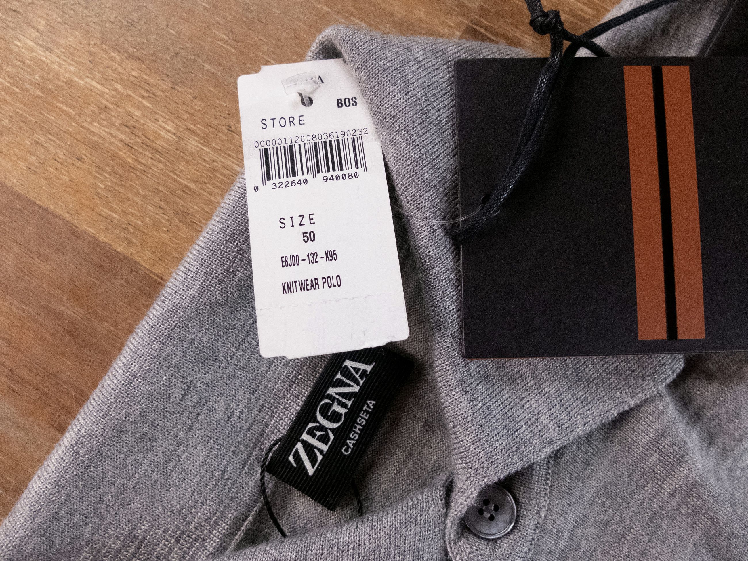 Ermenegildo Zegna ZEGNA gray Cashseta cashmere silk polo sweater Medium Size US M / EU 48-50 / 2 - 6 Thumbnail