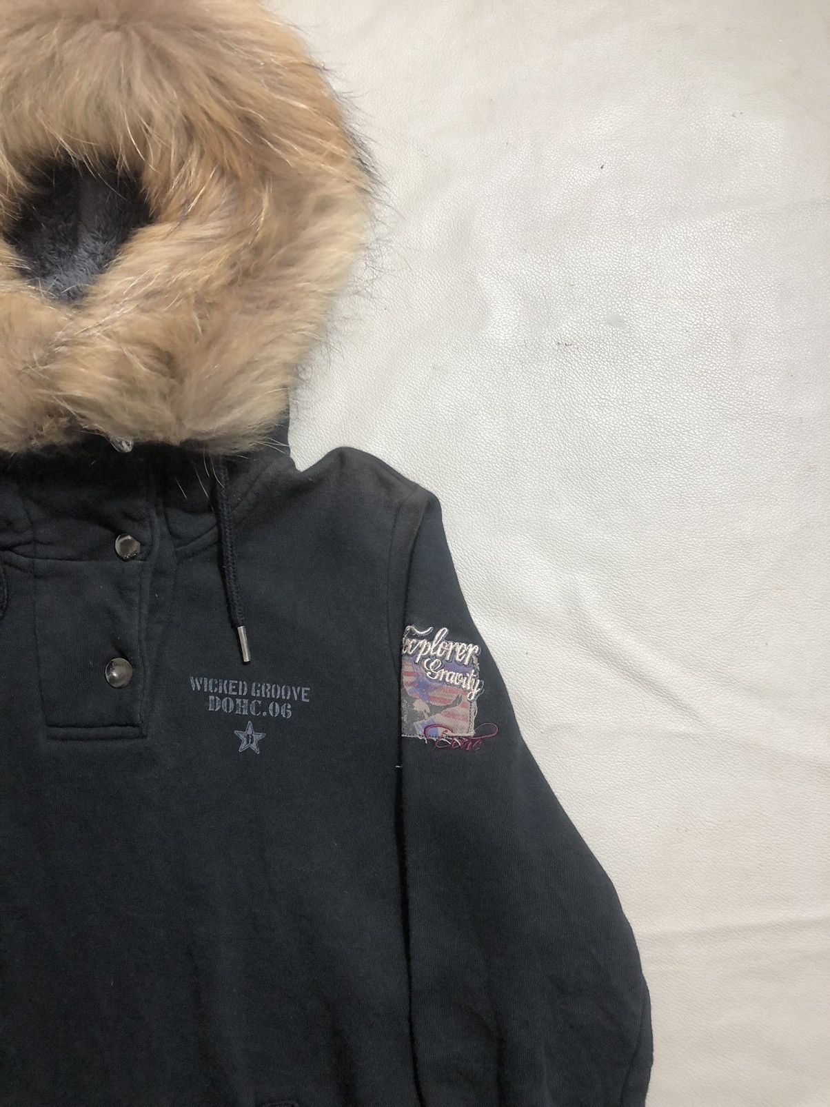 If Six Was Nine × Japanese Brand × Le Grande Bleu (L.G.B.) Japanese Gothic Fur Hoodie Zipp Ifsixwasnine LGB Style Size US S / EU 44-46 / 1 - 3 Thumbnail