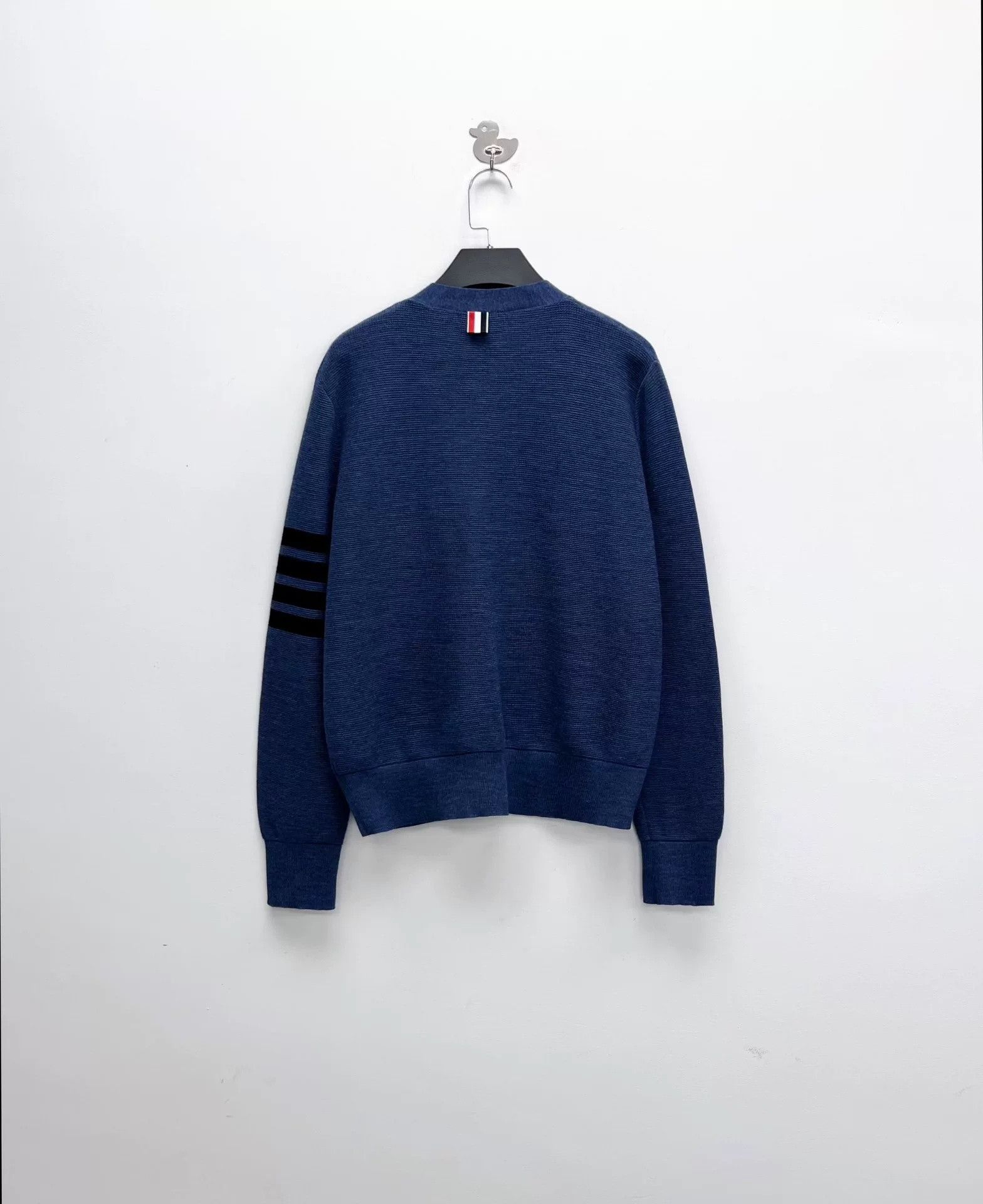 Thom Browne Thom Browne Blue Black Stripe Cashmere Cardigan Size US S / EU 44-46 / 1 - 2 Thumbnail