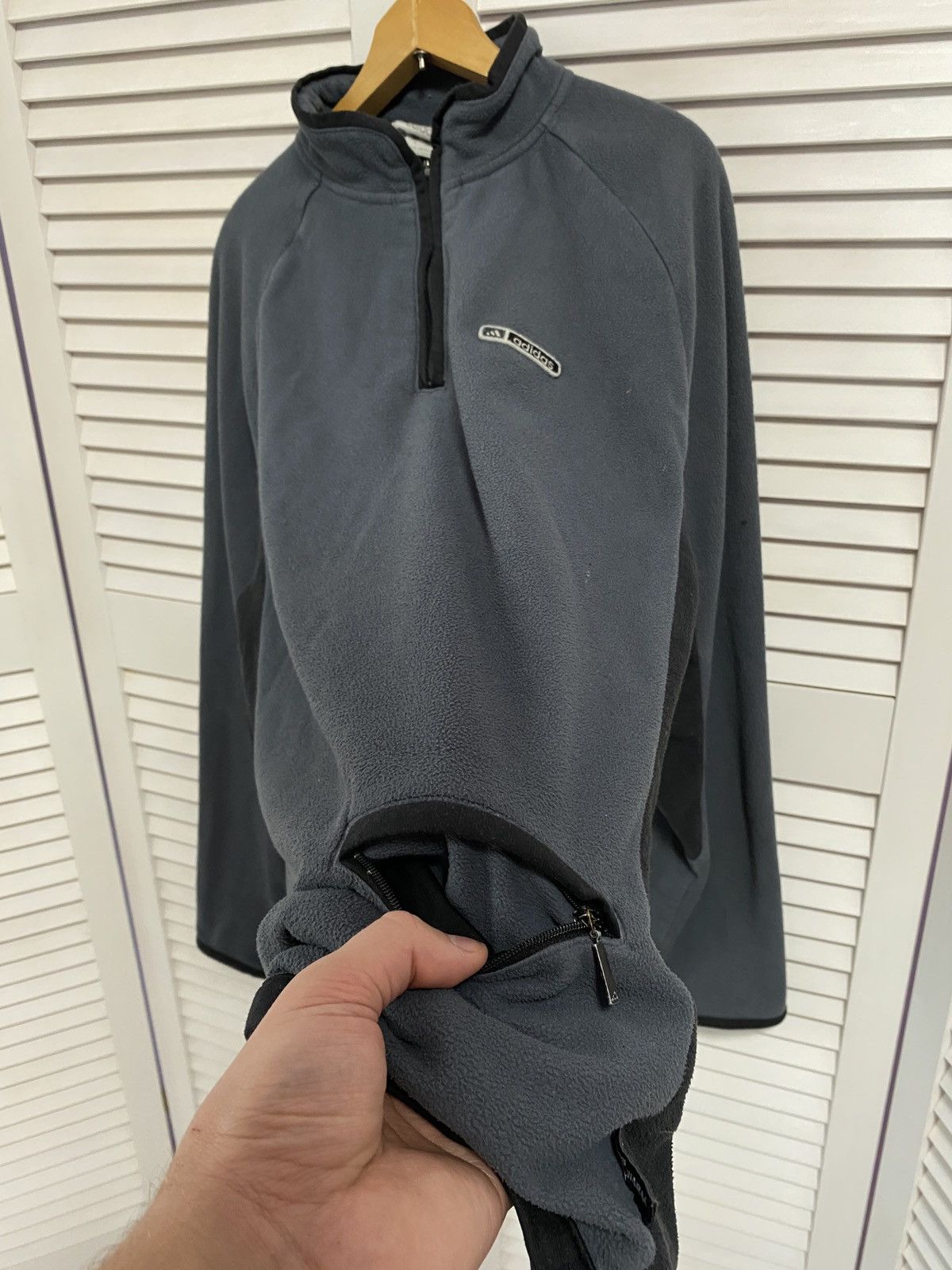 Adidas × Vintage 📽️ Vintage 80s Adidas 1/4 zip sweatshirt oversize Streetwear Size US S / EU 44-46 / 1 - 4 Thumbnail