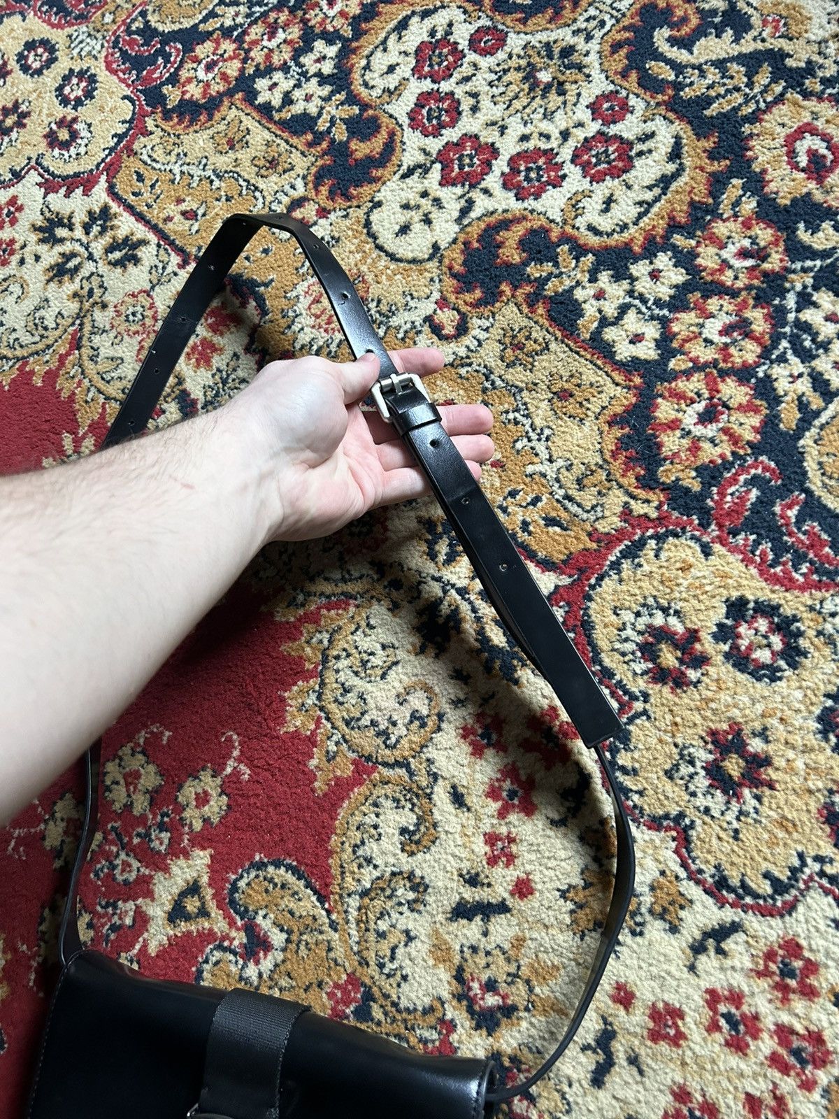 Alexander McQueen McQ Alexander McQueen Black Leather Belt Bag Size ONE SIZE - 6 Thumbnail