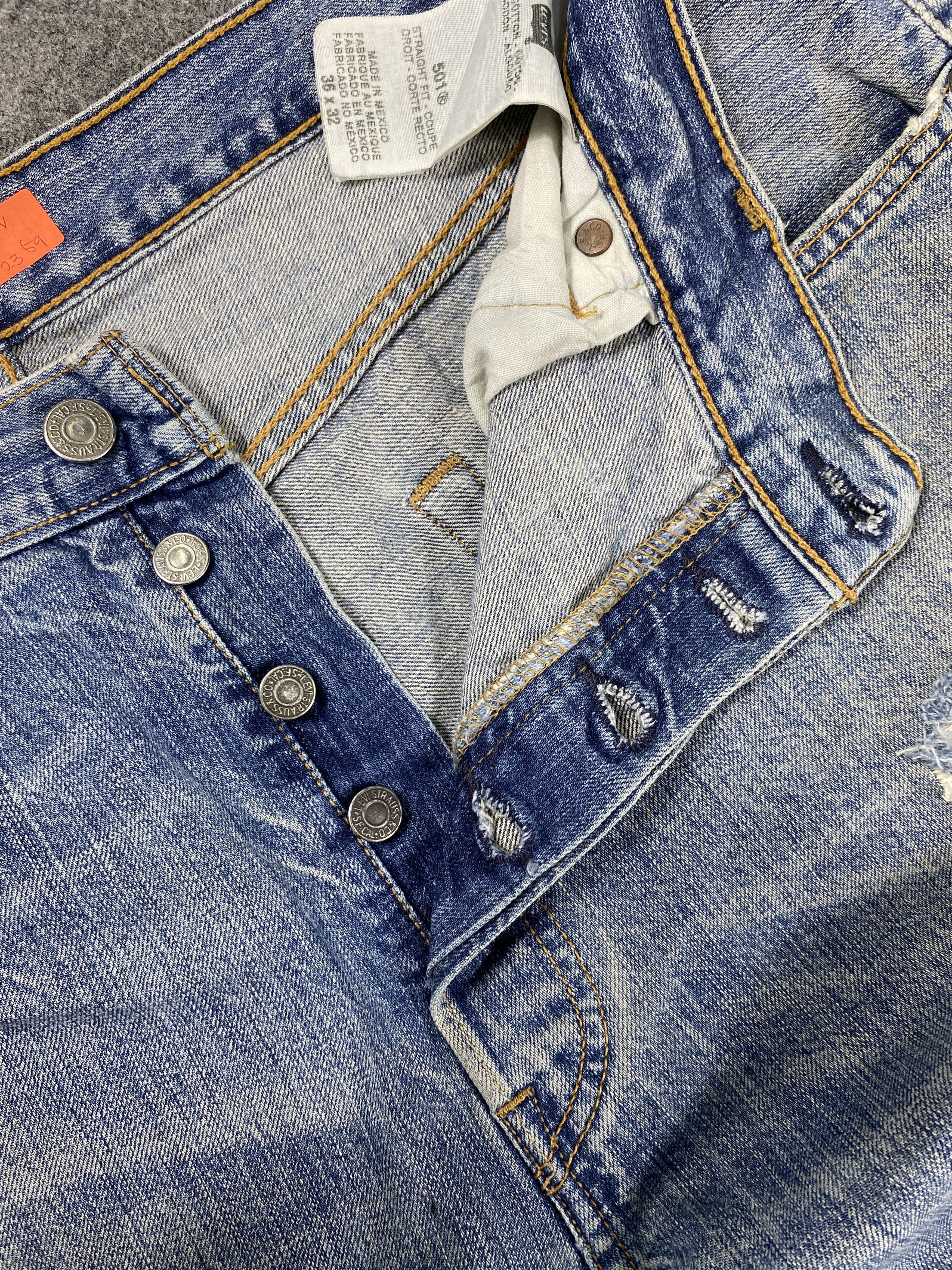 Japanese Brand Distressed Blue Vintage Levi's 501 36x32.5 Denim -JN2359 Size US 36 / EU 52 - 7 Thumbnail