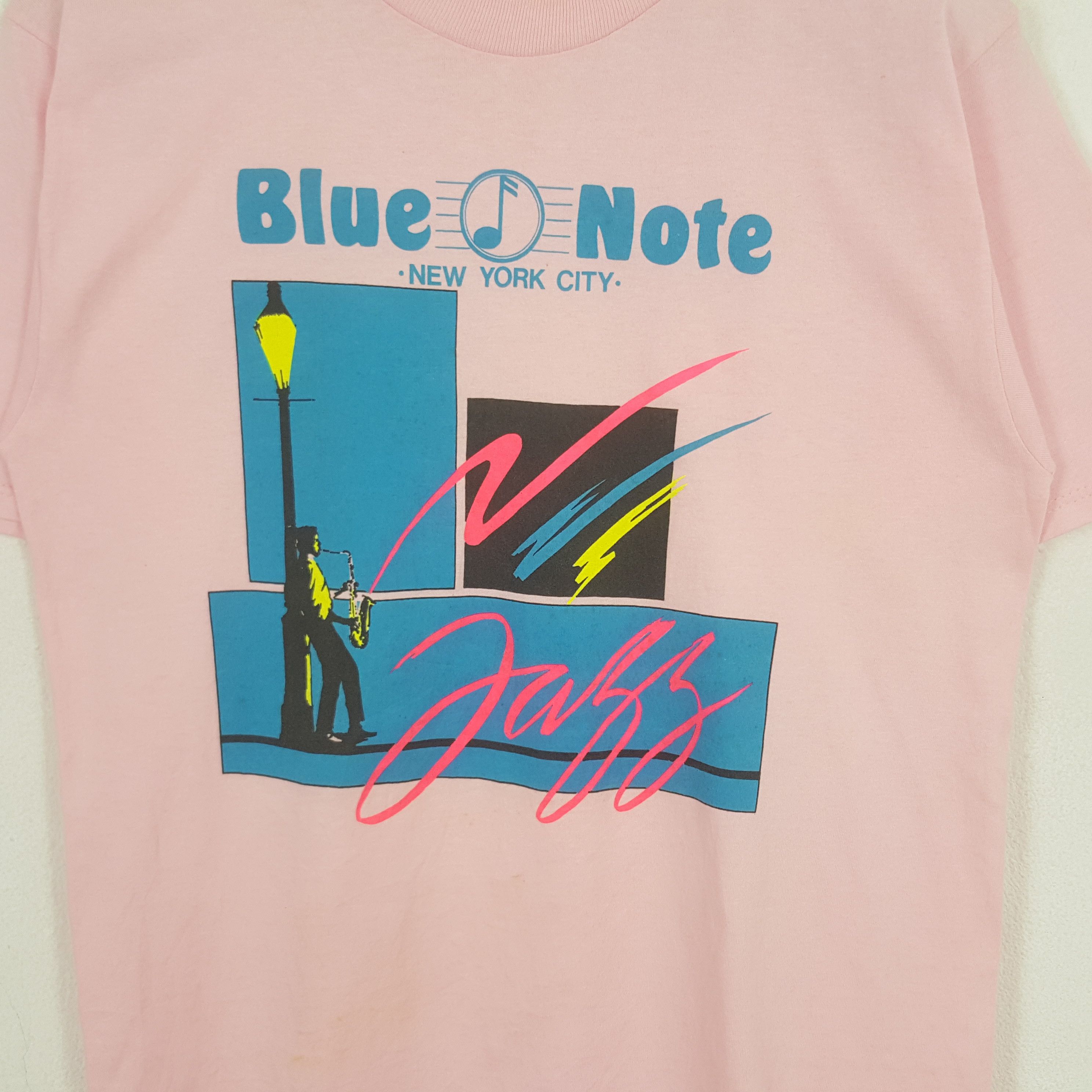 Vintage Vintage 90s Blue Note Records New York City Jazz Tshirt RR14 Size US M / EU 48-50 / 2 - 2 Thumbnail