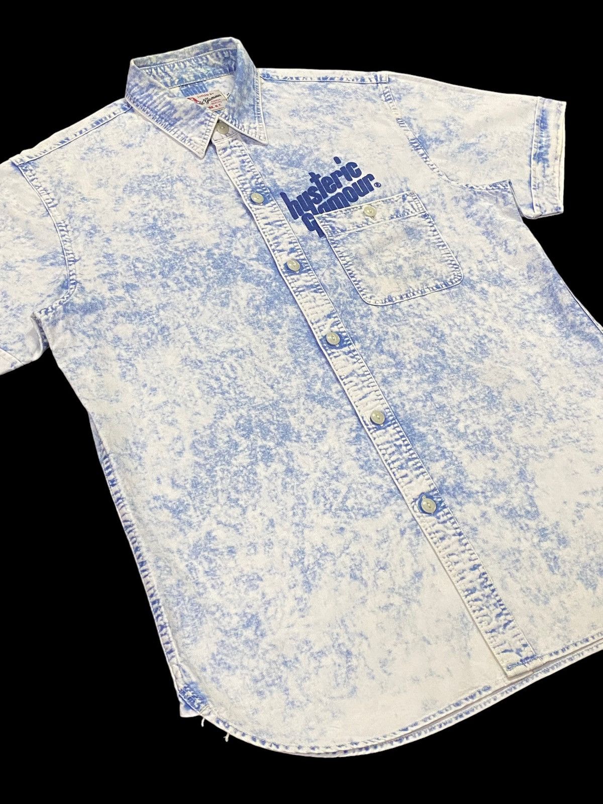 Hysteric Glamour × Japanese Brand Rare Design‼️Hysteric Glamour Acid Wash Shirt Button Ups Size US M / EU 48-50 / 2 - 19 Thumbnail