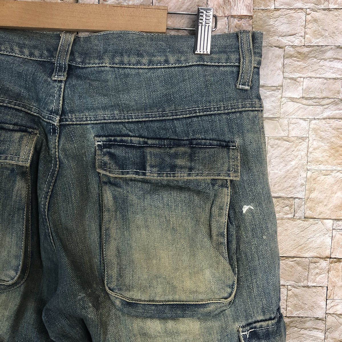 Japanese Brand Japan double knee vtg Denim faded Multipocket Pants #A73 Size US 31 - 21 Thumbnail