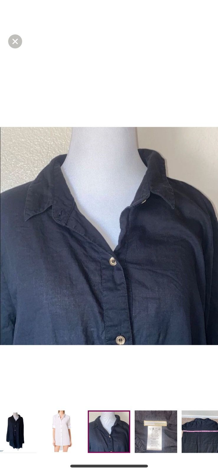 Michael Kors Michael kors small asymmetric button up shirt dress Size S / US 4 / IT 40 - 5 Thumbnail