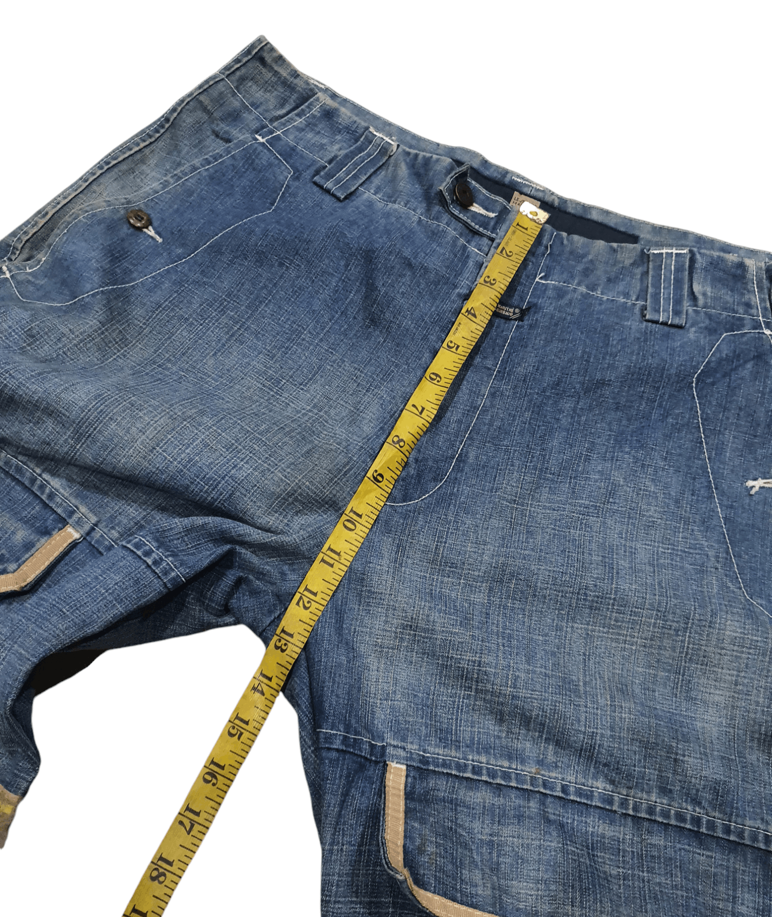 Marithe + Francois Girbaud × Vintage 90s MARITHE FRANCOIS GIRBAUD Wide Leg Baggy Blue Denim Jeans Size US 36 / EU 52 - 19 Thumbnail