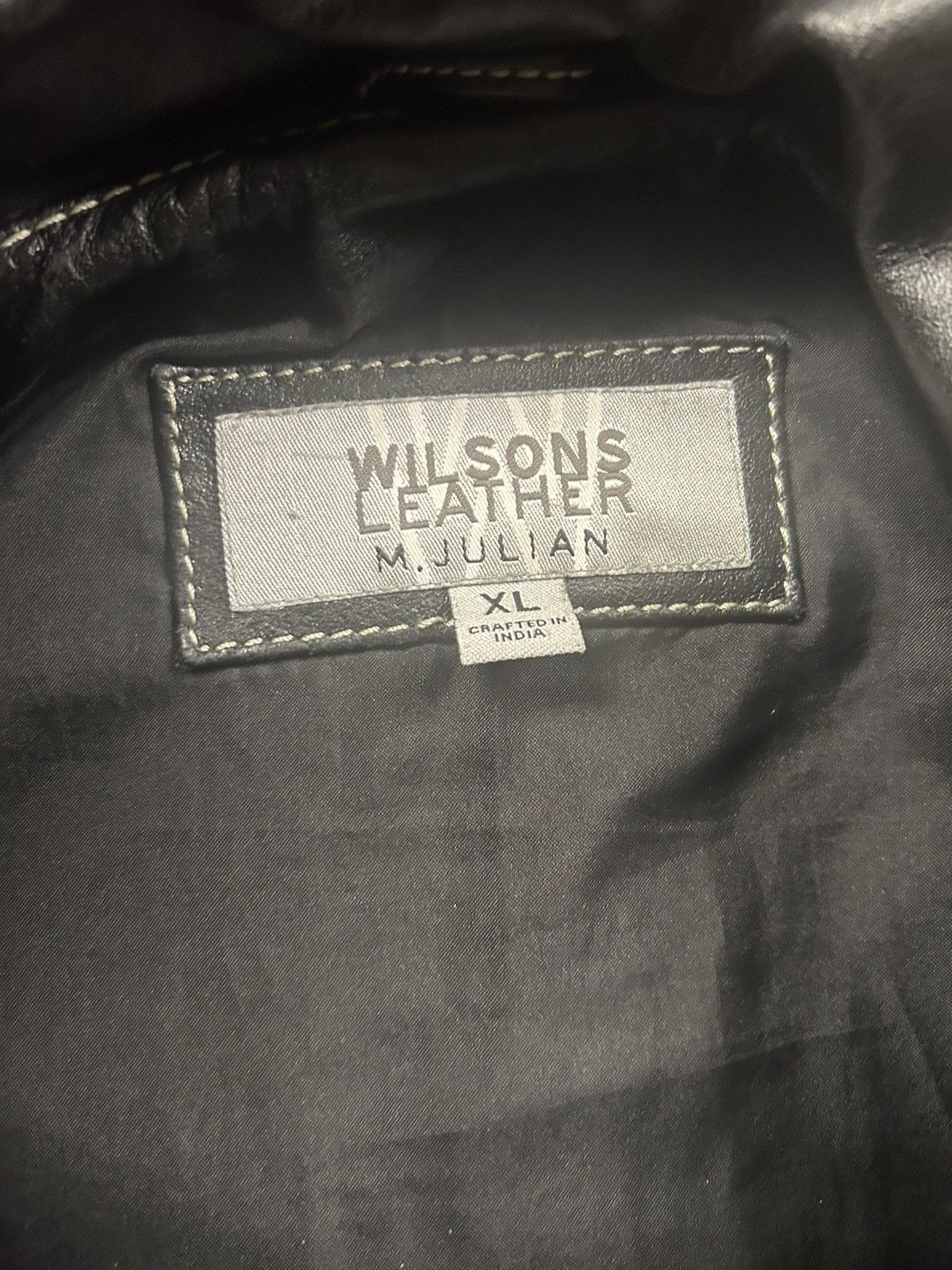 Vintage × Wilsons Leather Black Wilson leather jacket Size US XL / EU 56 / 4 - 2 Thumbnail