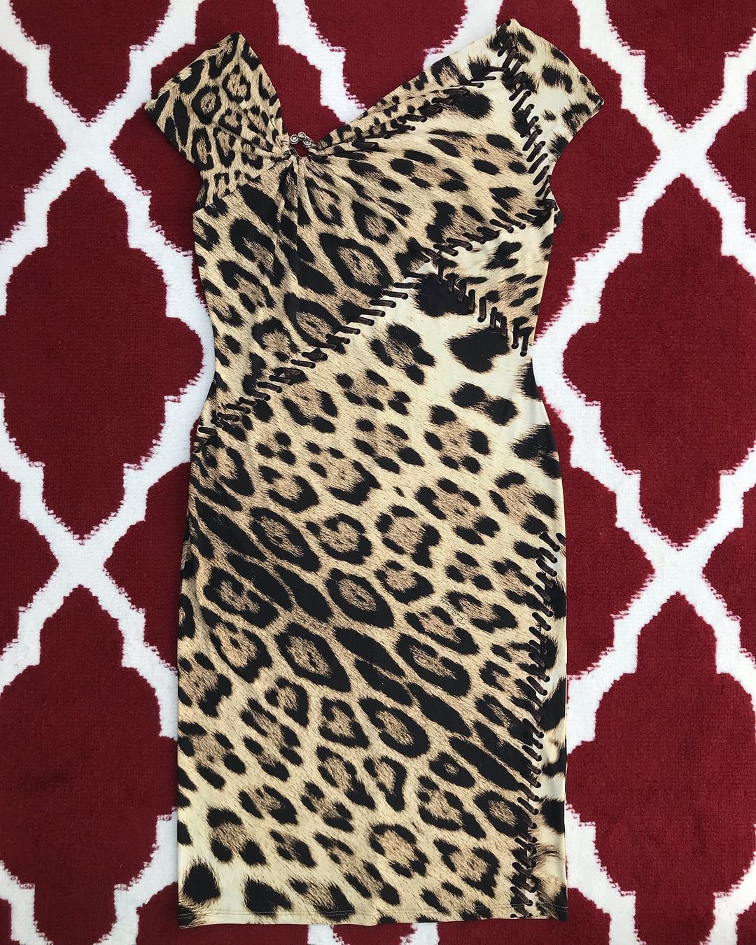 knee length dresses for ladies Vintage Roberto Cavalli Mini Dress – villa amour vintage main image 1
