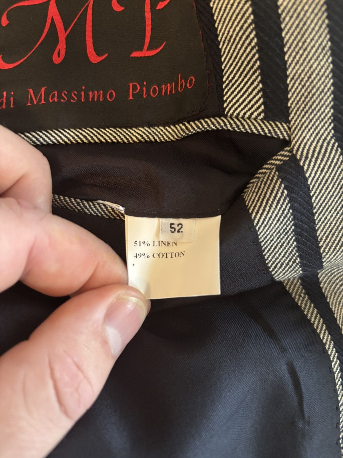 MP Massimo Piombo Beautiful double breasted blazer in black and white Size 42R - 5 Thumbnail