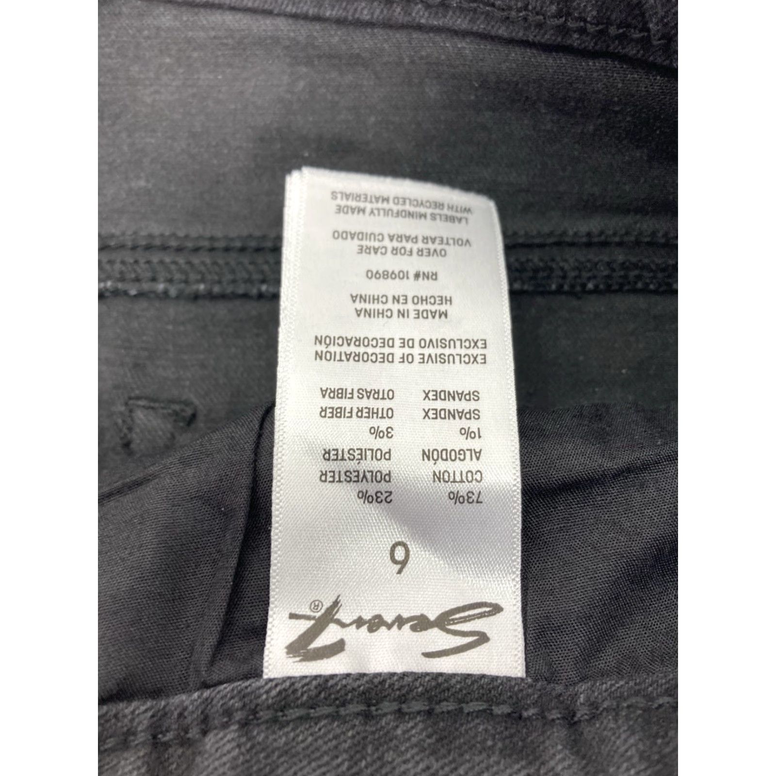 Vintage Seven7 Skinny Jeans Women 6 30X30 Black Denim High Rise Stretch NWT Jeans Women Skinny 30 Inseam 30 Black Size 30" / US 8 / IT 44 - 7 Thumbnail