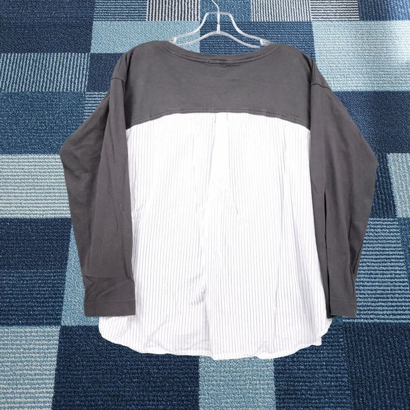 J.Crew J.CREW T-Shirt Women's S Black Striped Cotton Pullover Long Sleeve Round Neck Shirt Size S / US 4 / IT 40 - 1 Thumbnail