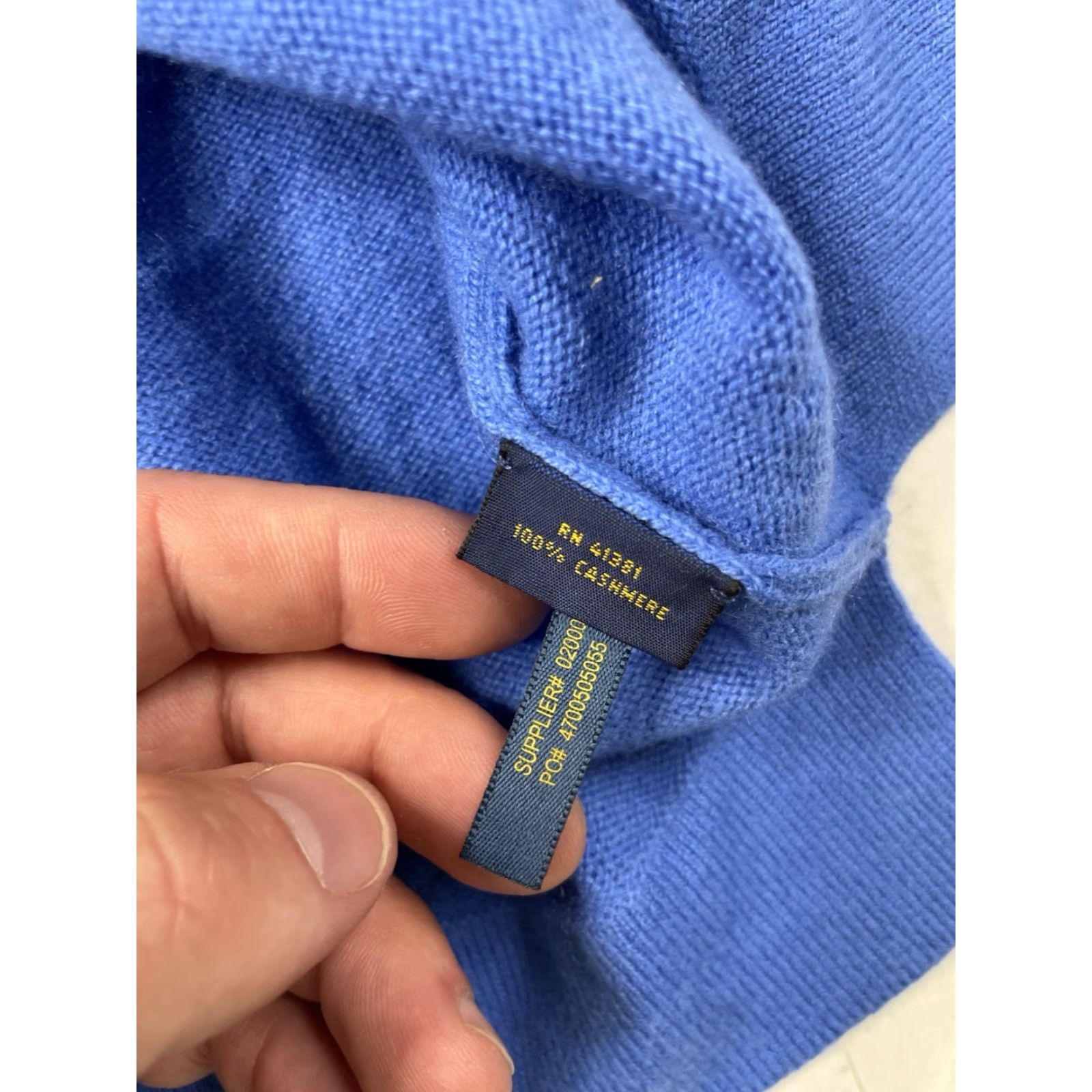 Polo Ralph Lauren Polo Ralph Lauren Sweater Blue Womens Small Crewneck Cashmere Pullover Regular Fit Jumper - Dry Clean Only Size S / US 4 / IT 40 - 7 Thumbnail