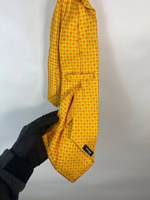 Kiton KITON NAPOLI TIE GEOMETRIC SILK HANDMADE LUXURY NECKTIE Size ONE SIZE - 3 Thumbnail