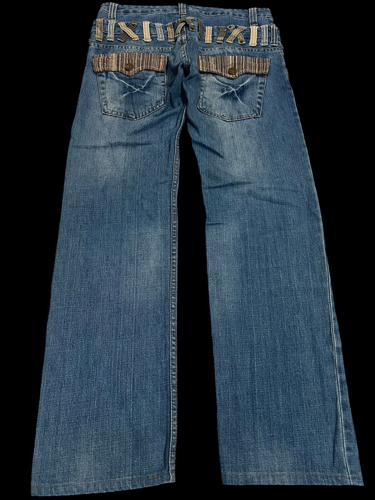 Japanese Brand DOUBLE WAIST DOMINATE HANDCRAFTED JEANS Size US 32 / EU 48 - 2 Thumbnail