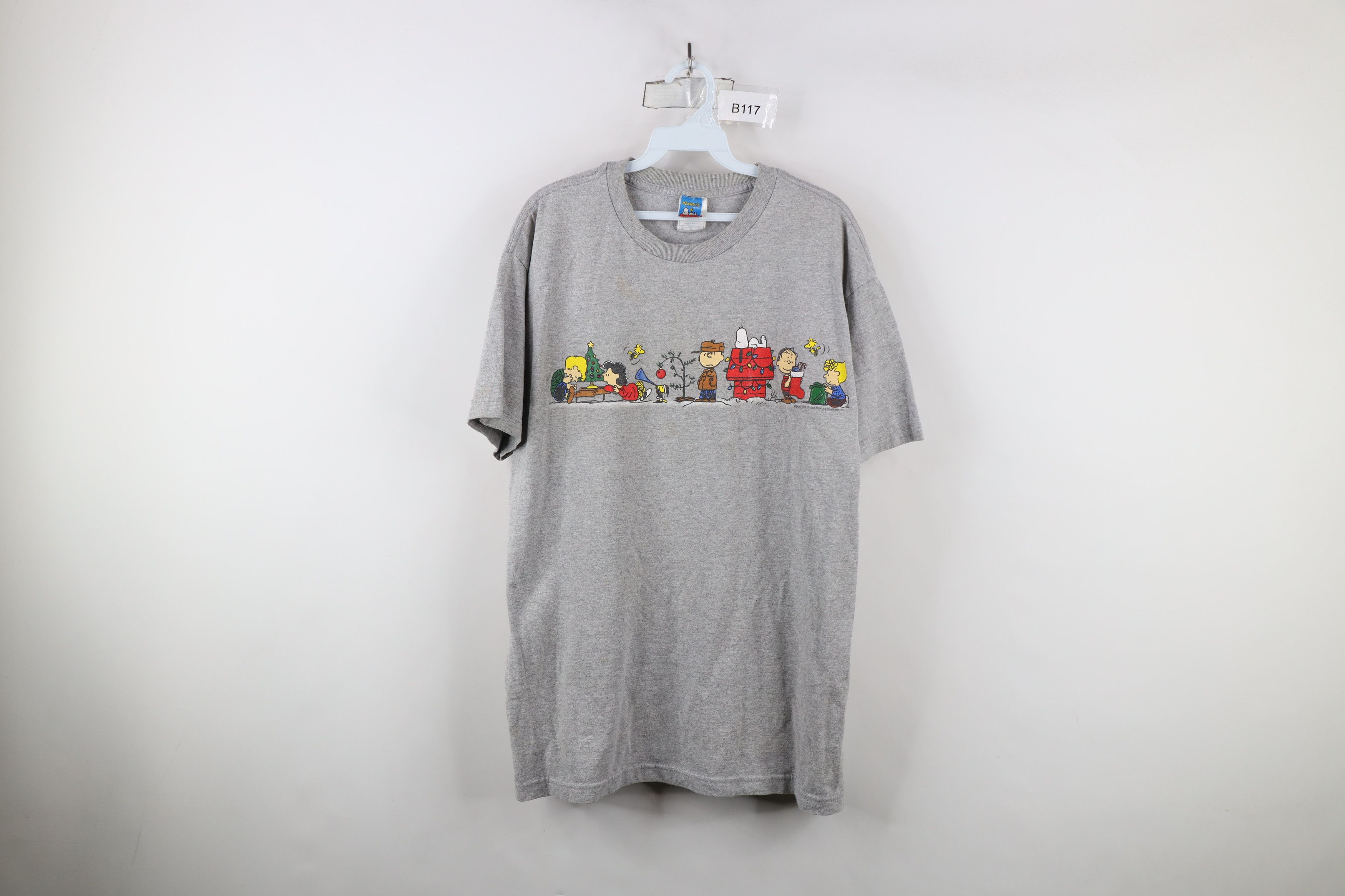 Vintage Vintage Y2K Peanuts Charlie Brown Christmas T-Shirt Gray Size US L / EU 52-54 / 3 - 1 Thumbnail