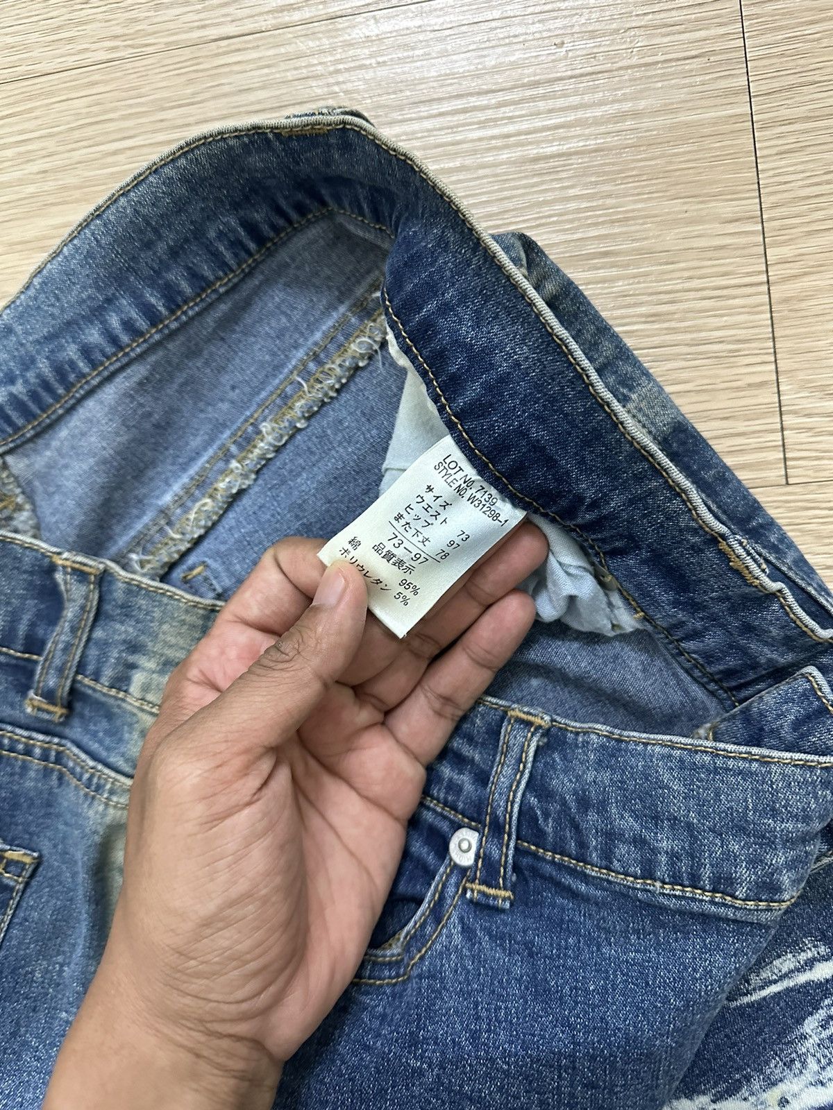 Hysteric Glamour × Japanese Brand Japanese Brand Bleach Flared Jeans Hysteric Glamour Size US 28 / EU 44 - 7 Thumbnail