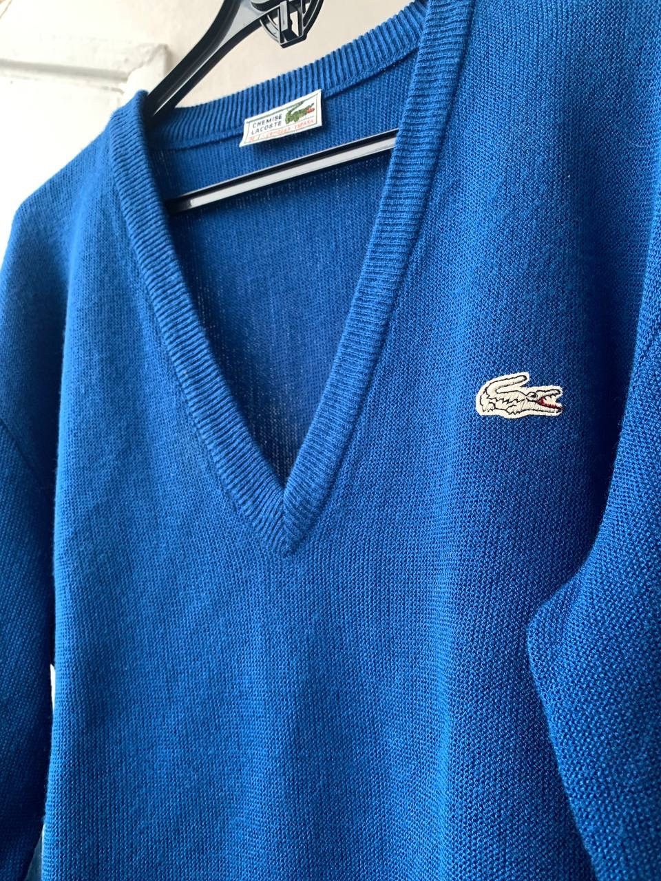 Lacoste × Vintage Vintage Lacoste V Neck Sweater Jumper Size US S / EU 44-46 / 1 - 6 Thumbnail
