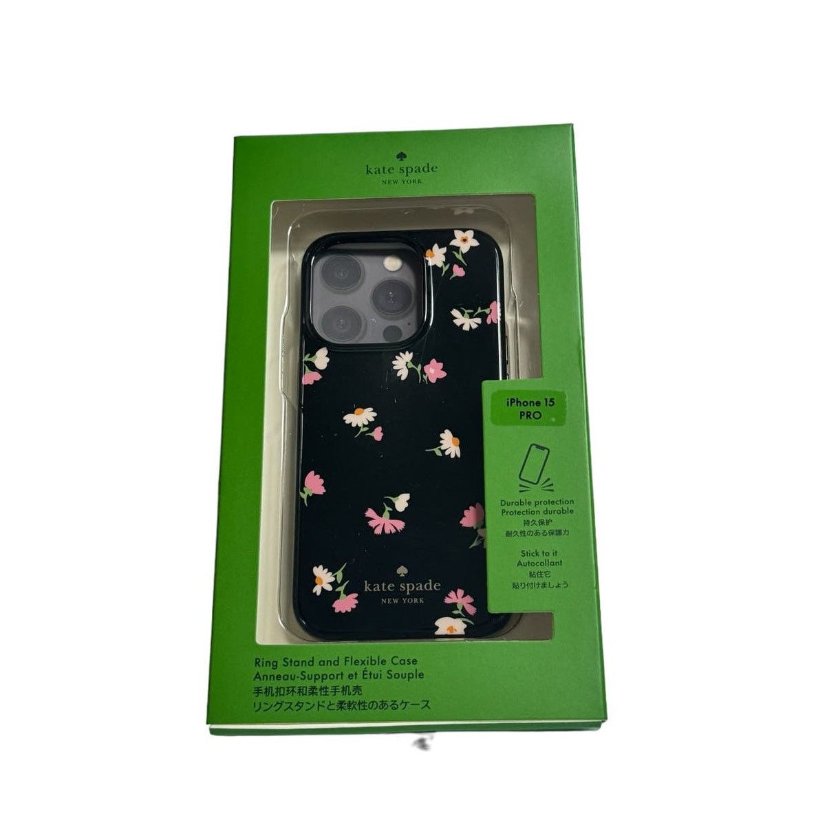 Kate Spade Kate Spade Floral Waltz iPhone 15 Pro Case flower Black Size ONE SIZE - 1 Thumbnail