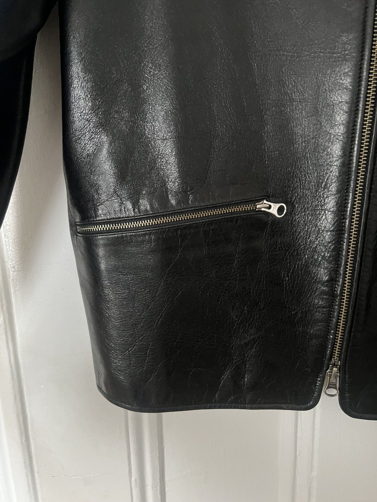 John Varvatos John Varvatos Black Smooth Leather Cafe Racer leather Jacket Size US M / EU 48-50 / 2 - 4 Thumbnail