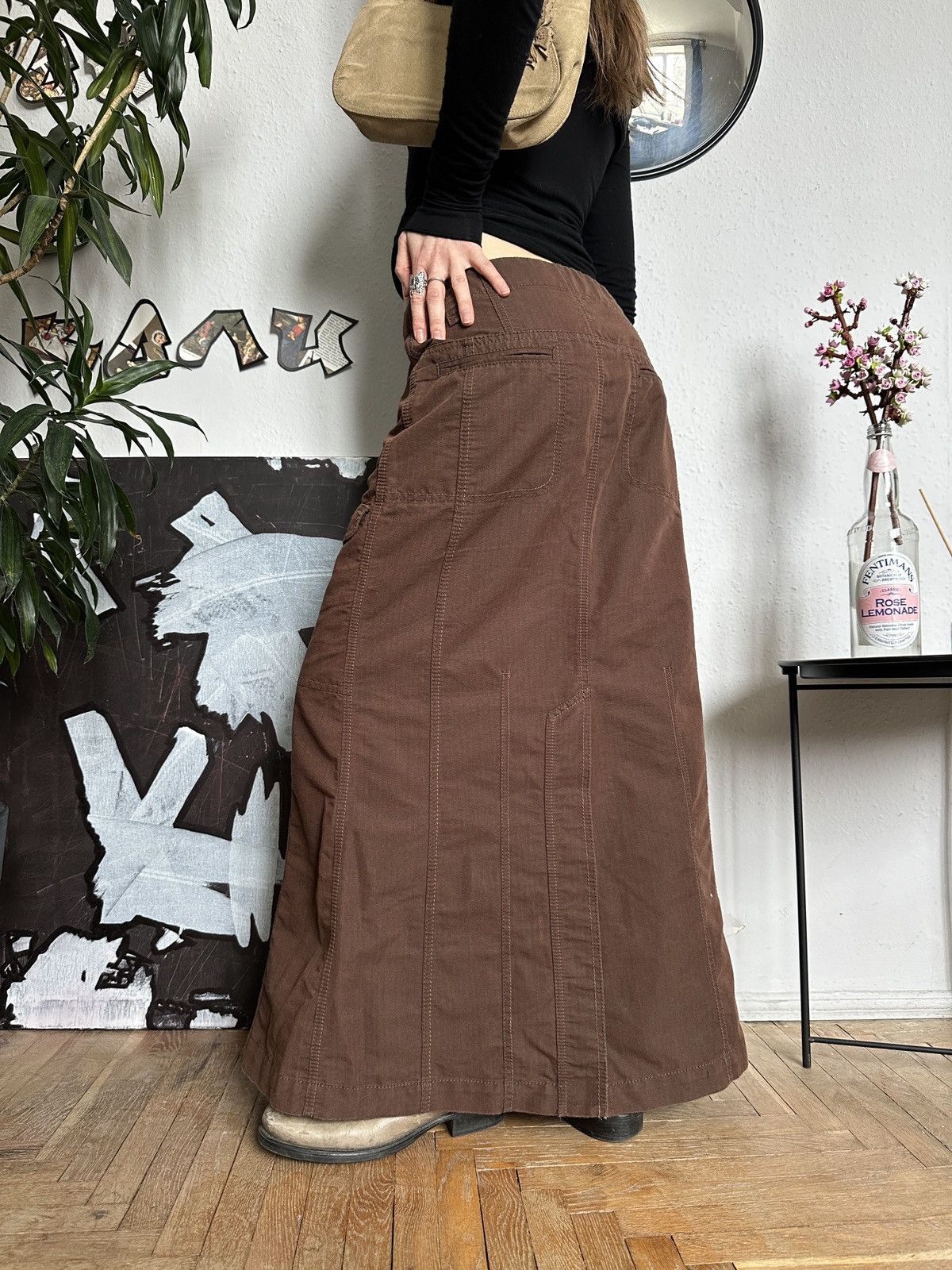 Japanese Brand × Seditionaries × Vintage Vintage Sandwich Asymmetrical Pocket Maxi Skirt 00s Size 26" / US 2 / IT 38 - 3 Thumbnail