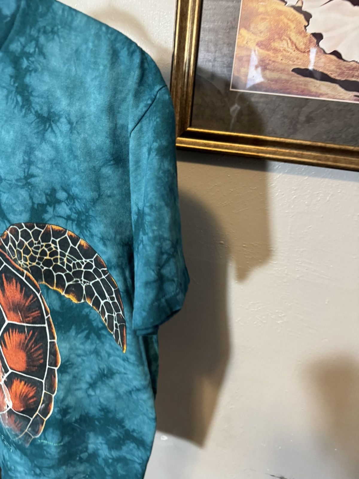 Vintage 1990s Vintage Double Sided Turtle Shirt Size US L / EU 52-54 / 3 - 4 Thumbnail