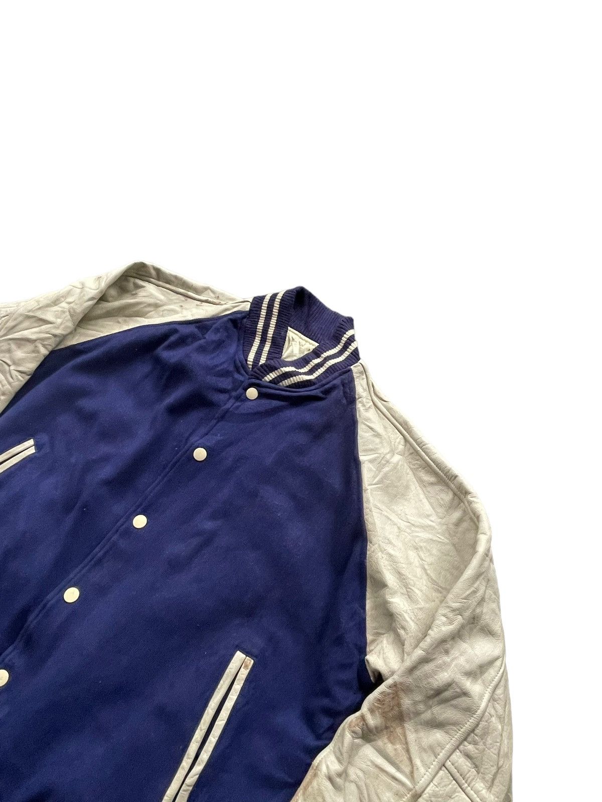 Vintage Vintage Varsity Plain Jacket Size US M / EU 48-50 / 2 - 2 Thumbnail