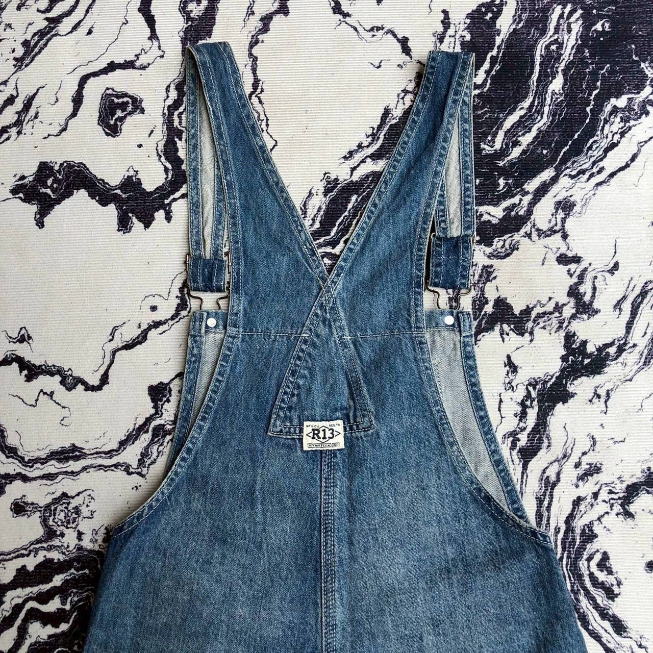 R13 R13 Distressed Denim Shorts Overalls Size 30" / US 8 / IT 44 - 5 Thumbnail