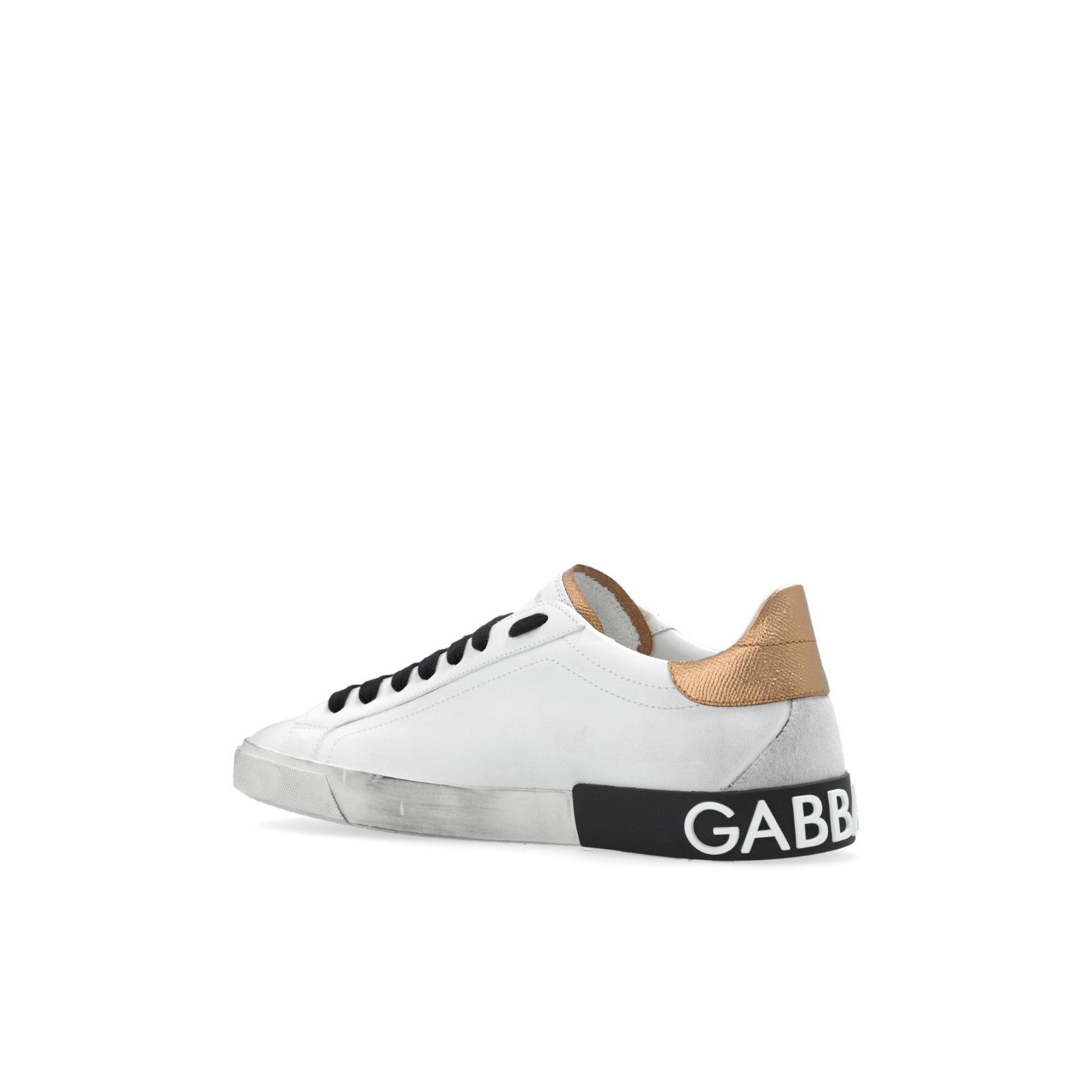 DOLCE&GABBANA DG Portofino White Leather Sneakers New & Auth